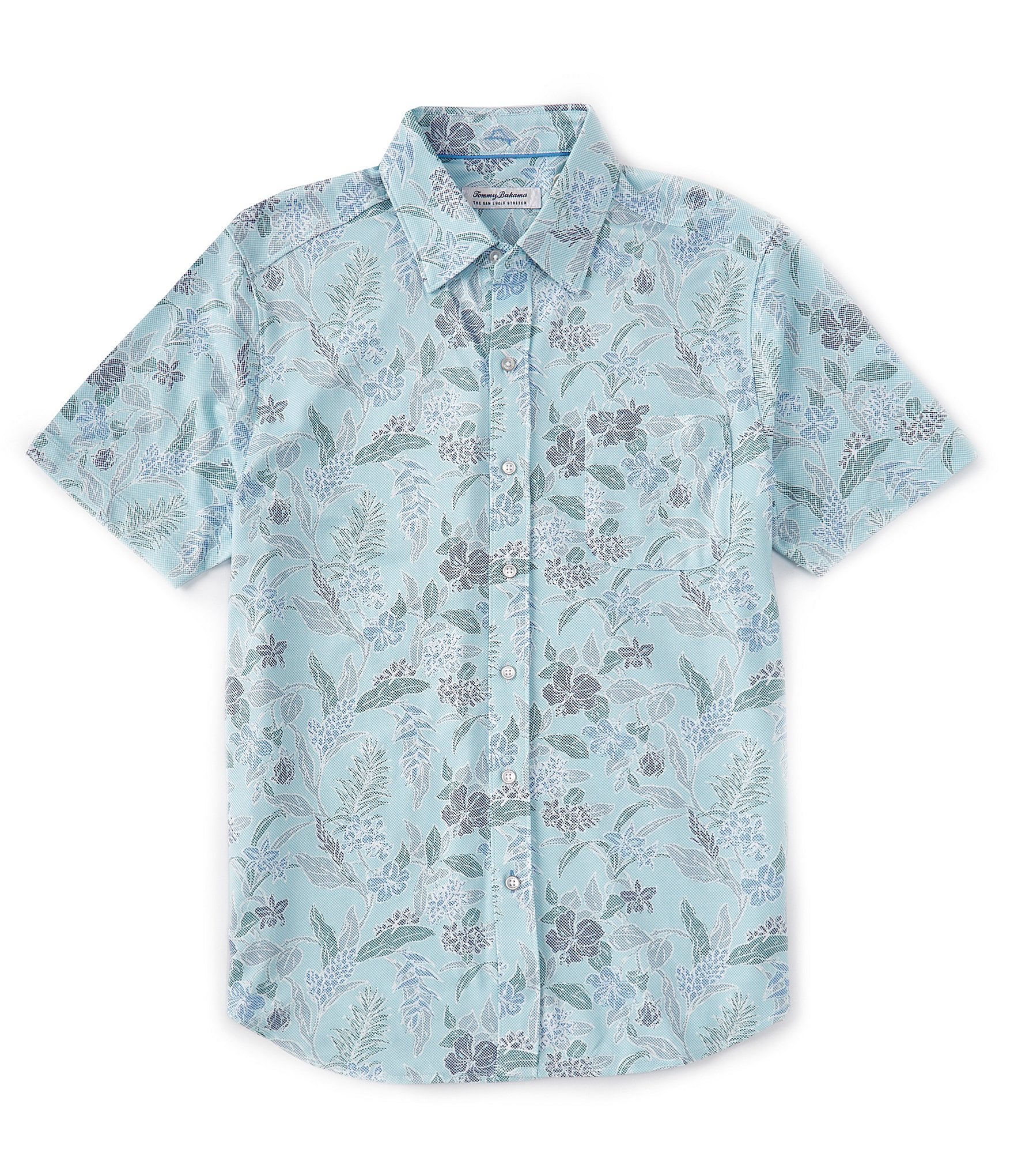 Tommy Bahama IslandZone San Lucio Aqua Isles Short Sleeve Woven Shirt ...