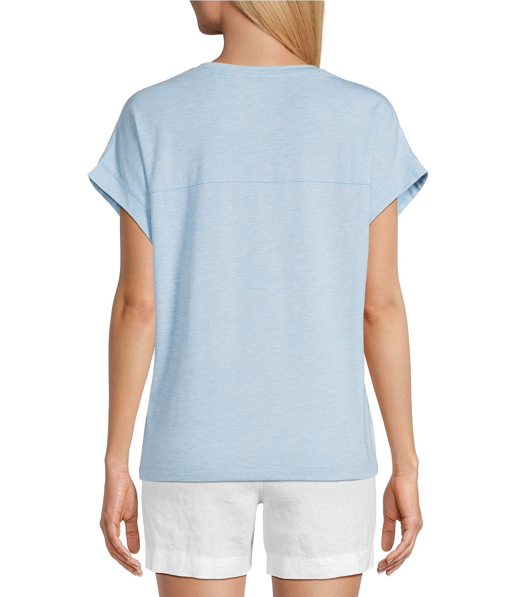 Tommy Bahama Kauai Solid Stretch Jersey V-Neck Short Sleeves Relaxed Fit T-Shirt