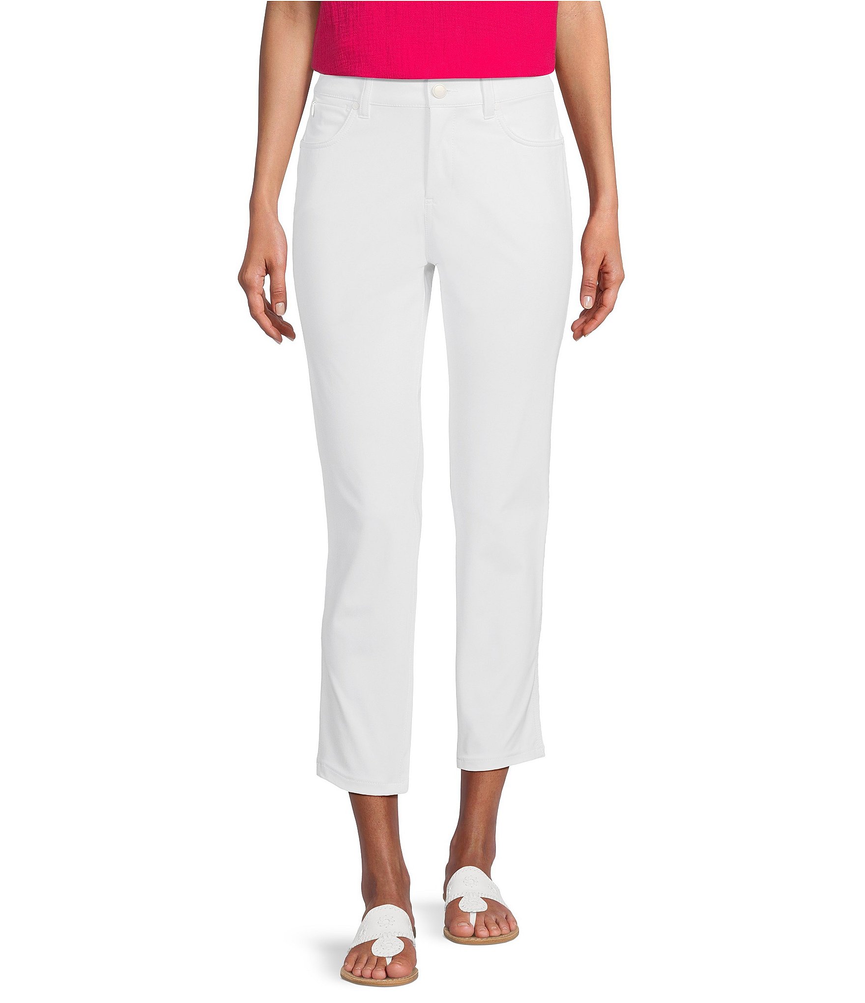 Tommy Bahama 18 Golf Silk Blend Capri Pants Women's Size 10 White