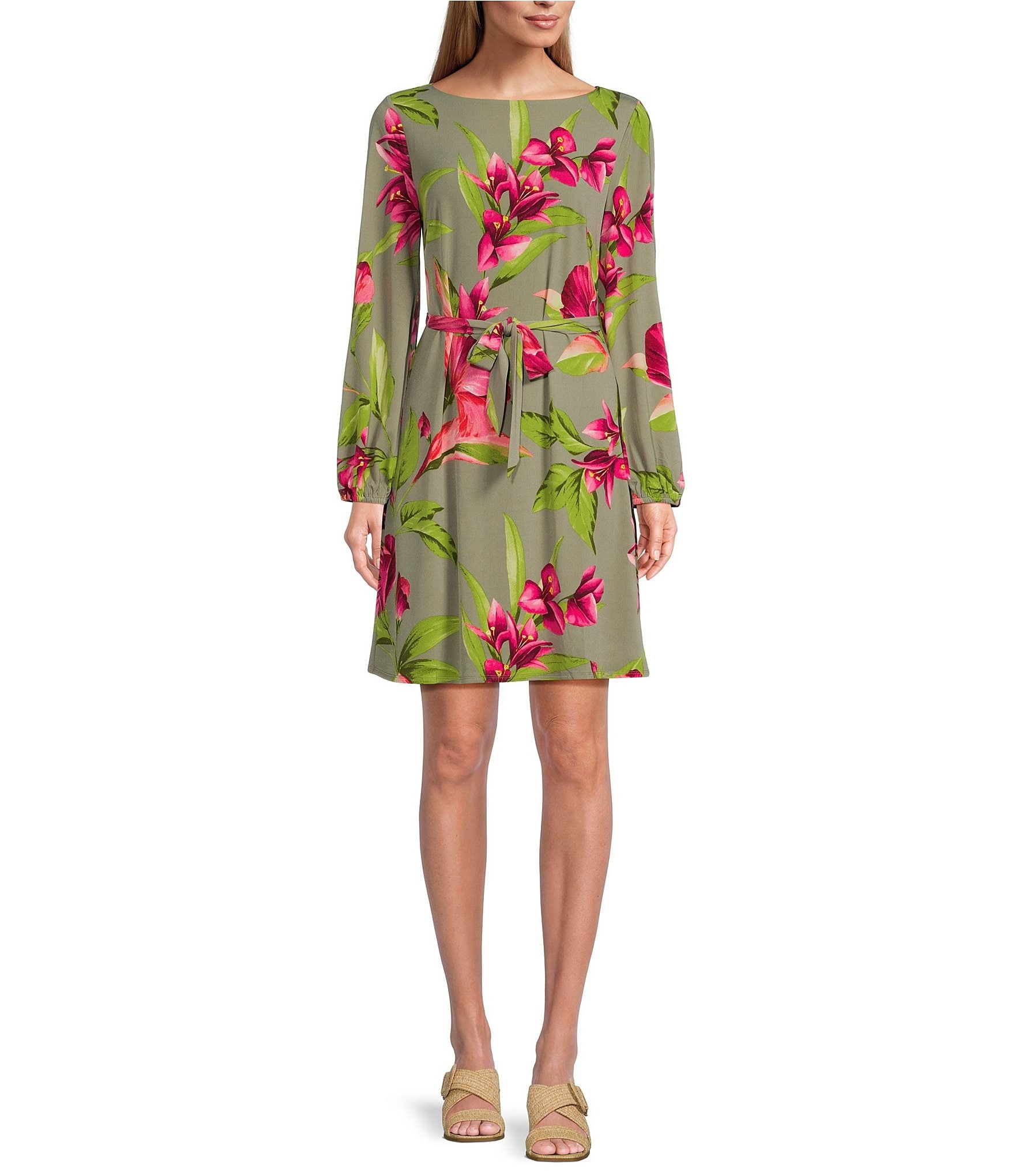 Tommy Bahama Lavishbloom Balloon Sleeve Crew Neck Dress | Dillard's