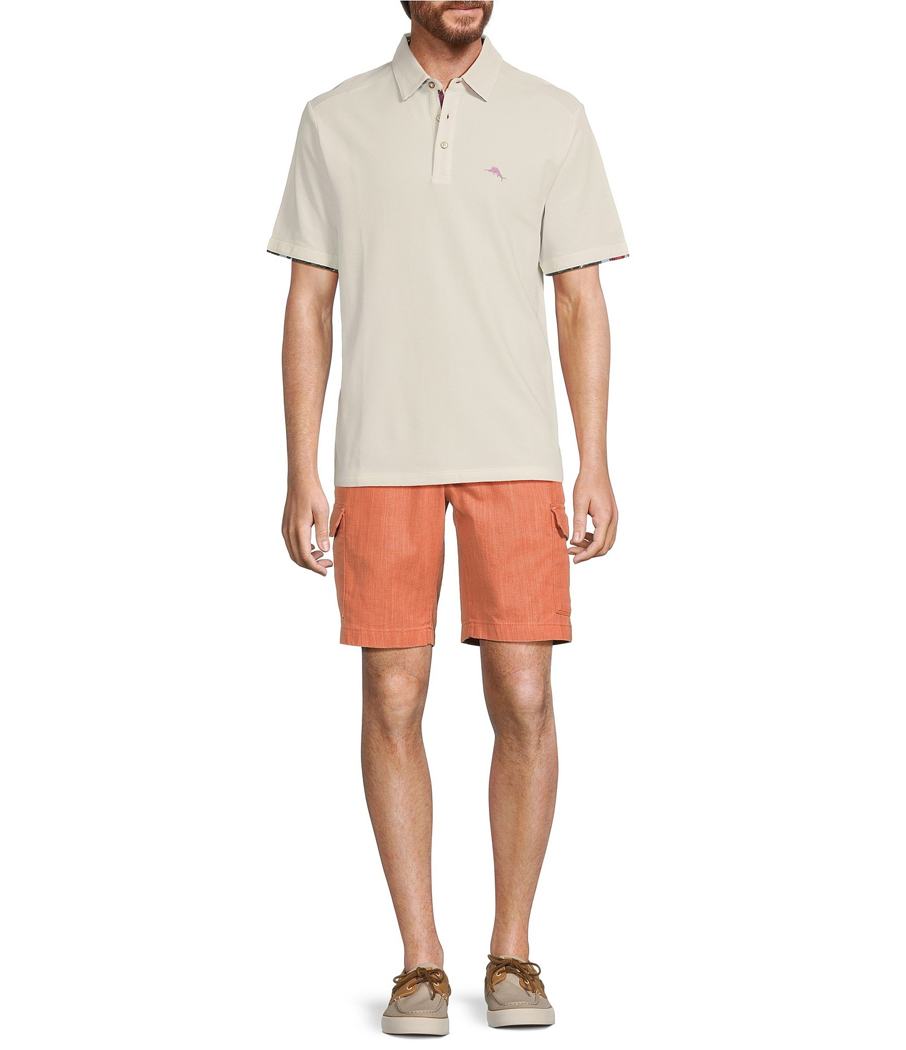 Tommy Bahama Linen The Dream 10#double; Inseam Cargo Shorts