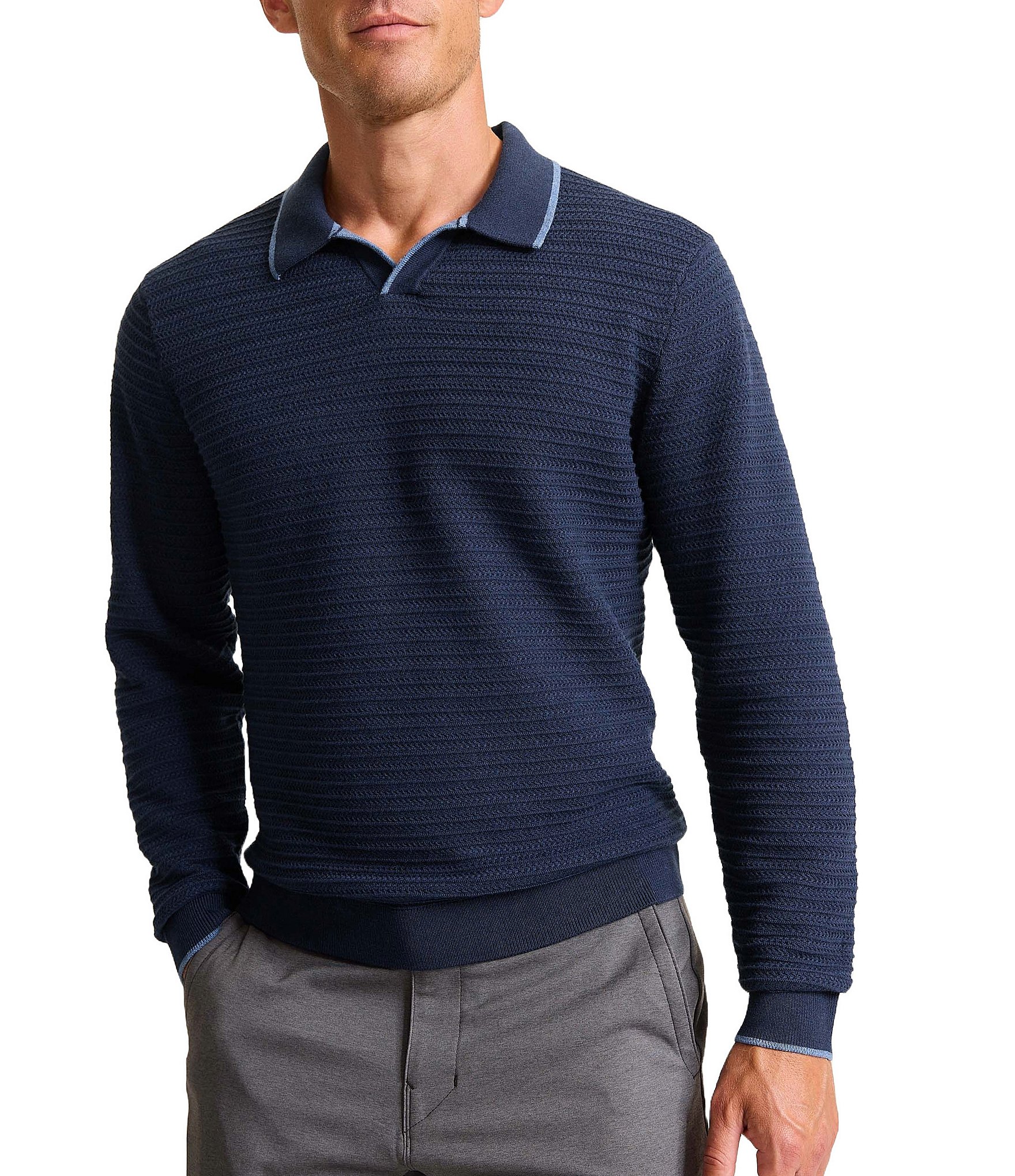 Tommy Bahama Long Sleeve Cool Side Harbor Polo Shirt