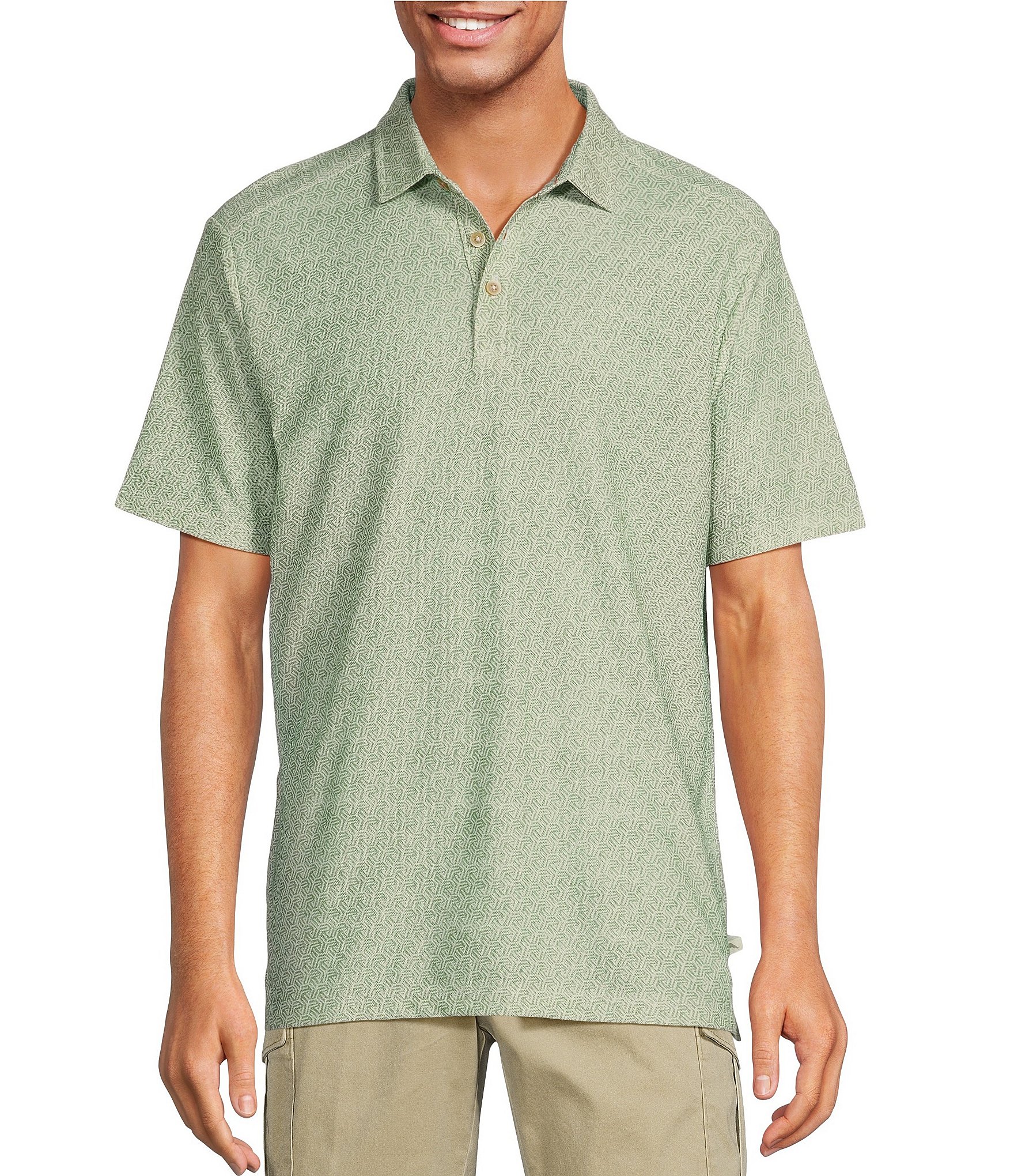 Tommy Bahama Mod Palm Geo Short Sleeve Polo Shirt