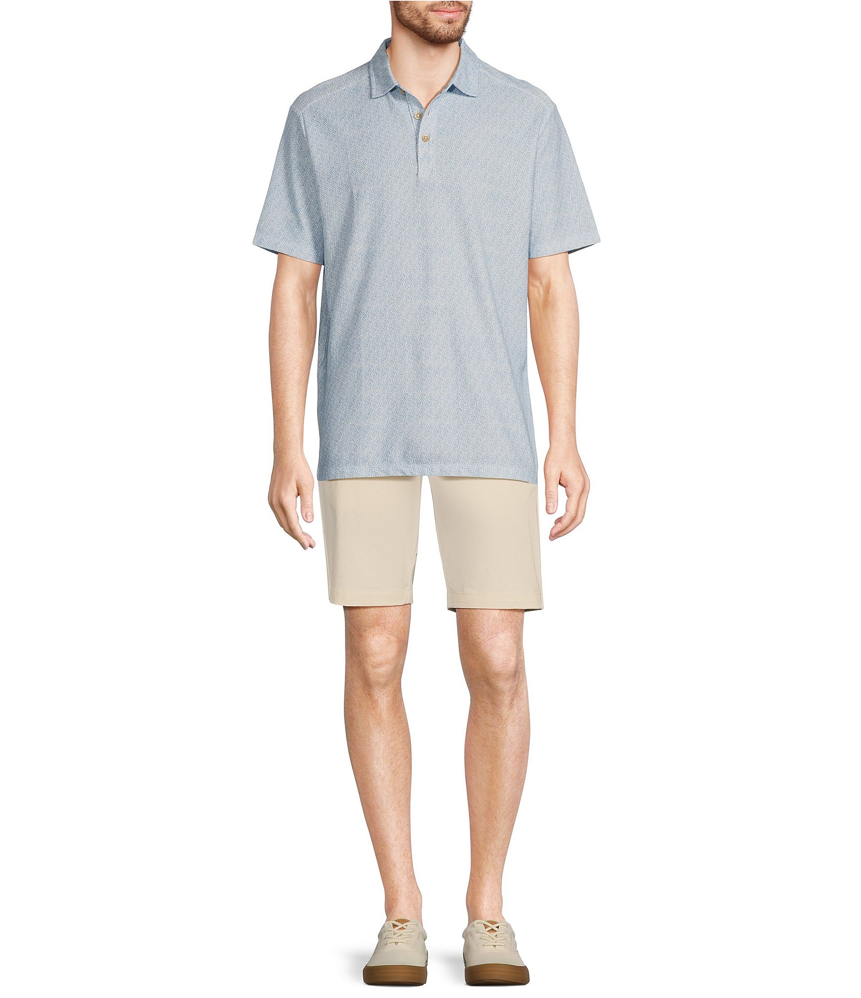 Tommy Bahama Mod Palm Geo Short Sleeve Polo Shirt