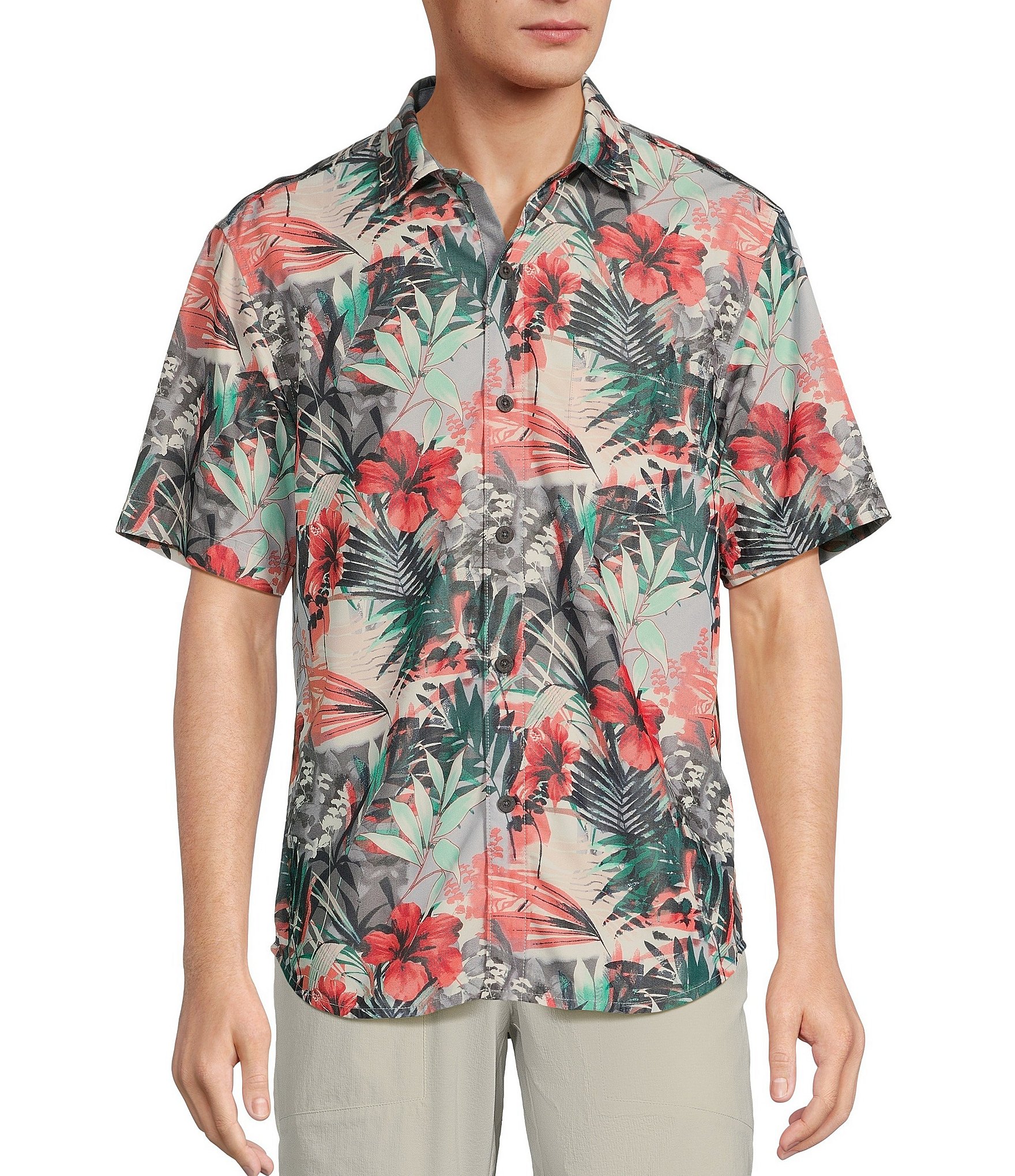 Tommy Bahama Mojito Bay Electric Blooms Short Sleeve Woven Shirt