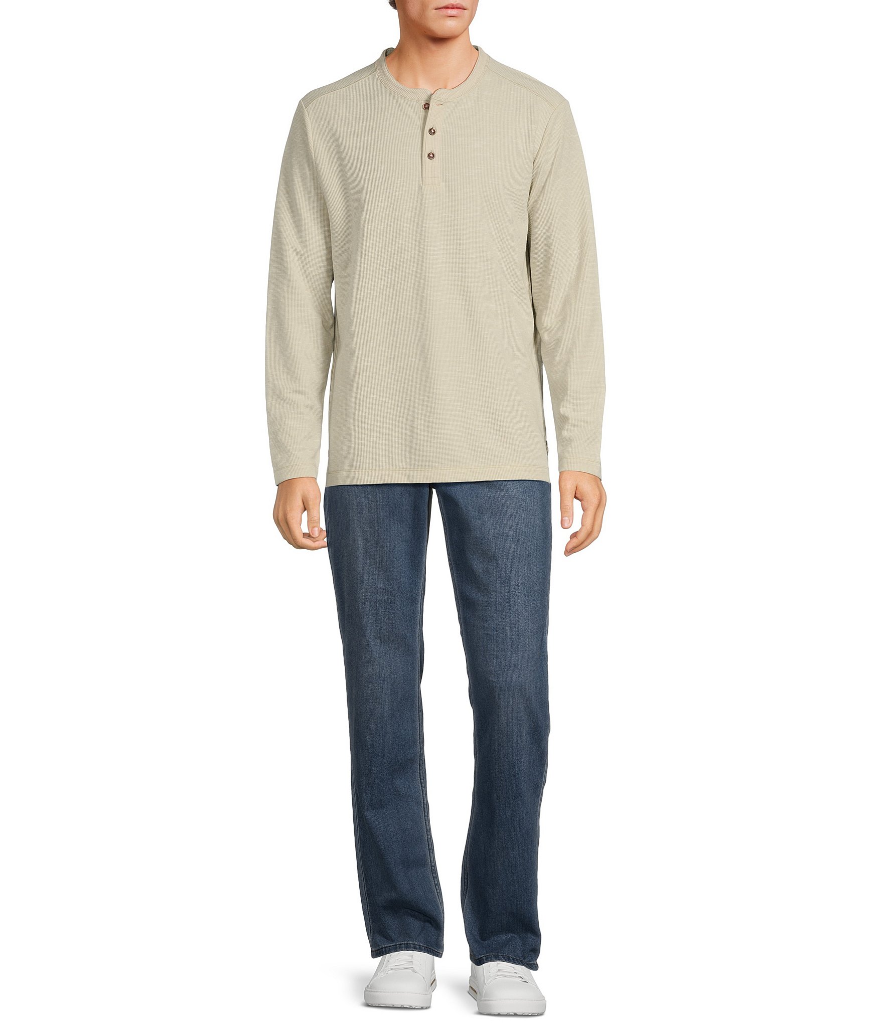 Tommy Bahama Morro Beach Long Sleeve Henley T-Shirt