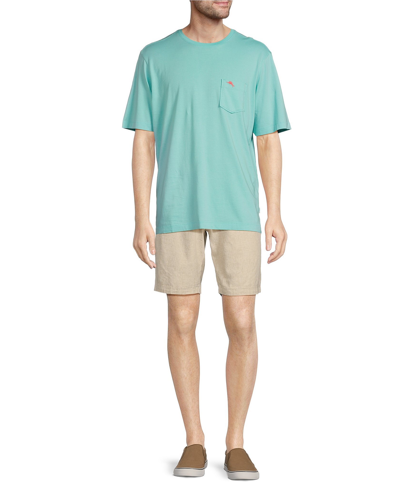 Tommy Bahama New Bali Skyline Short Sleeve Crewneck Solid Pocket T-Shirt