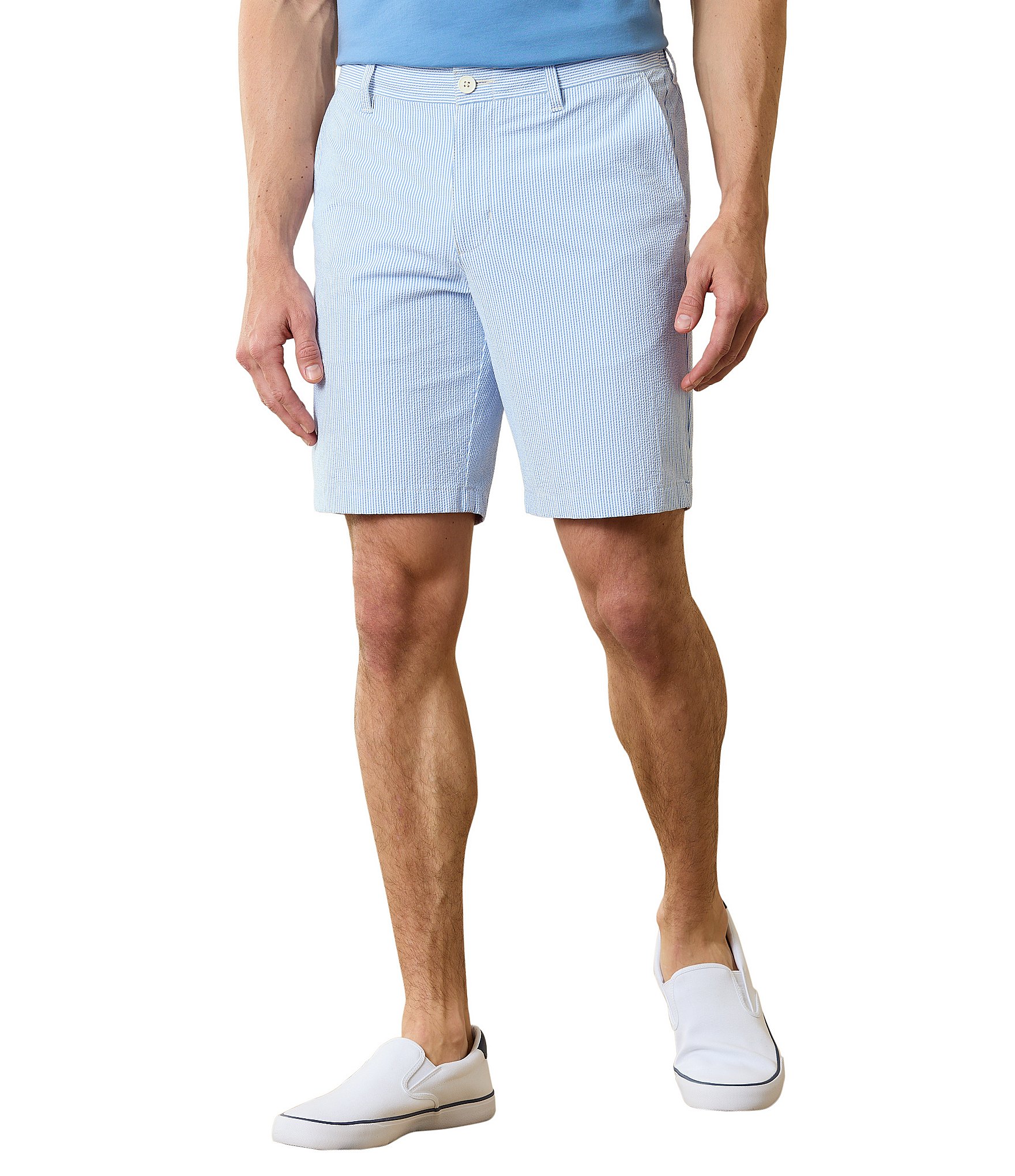 Tommy Bahama Nova Wave Sand Stripe 9#double; Inseam Shorts