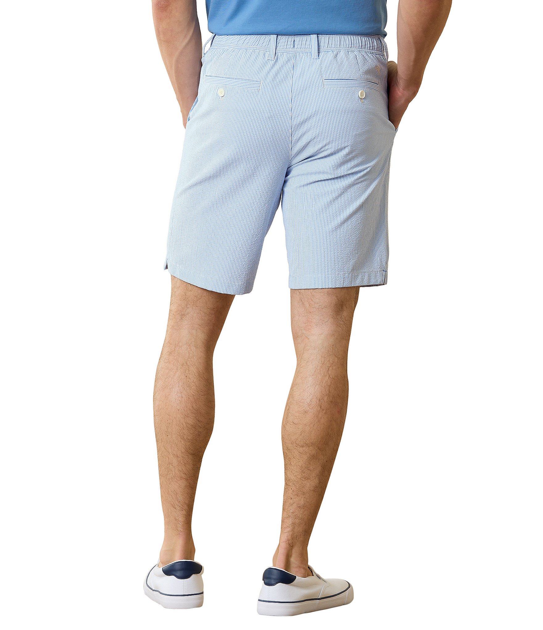 Tommy Bahama Nova Wave Sand Stripe 9#double; Inseam Shorts