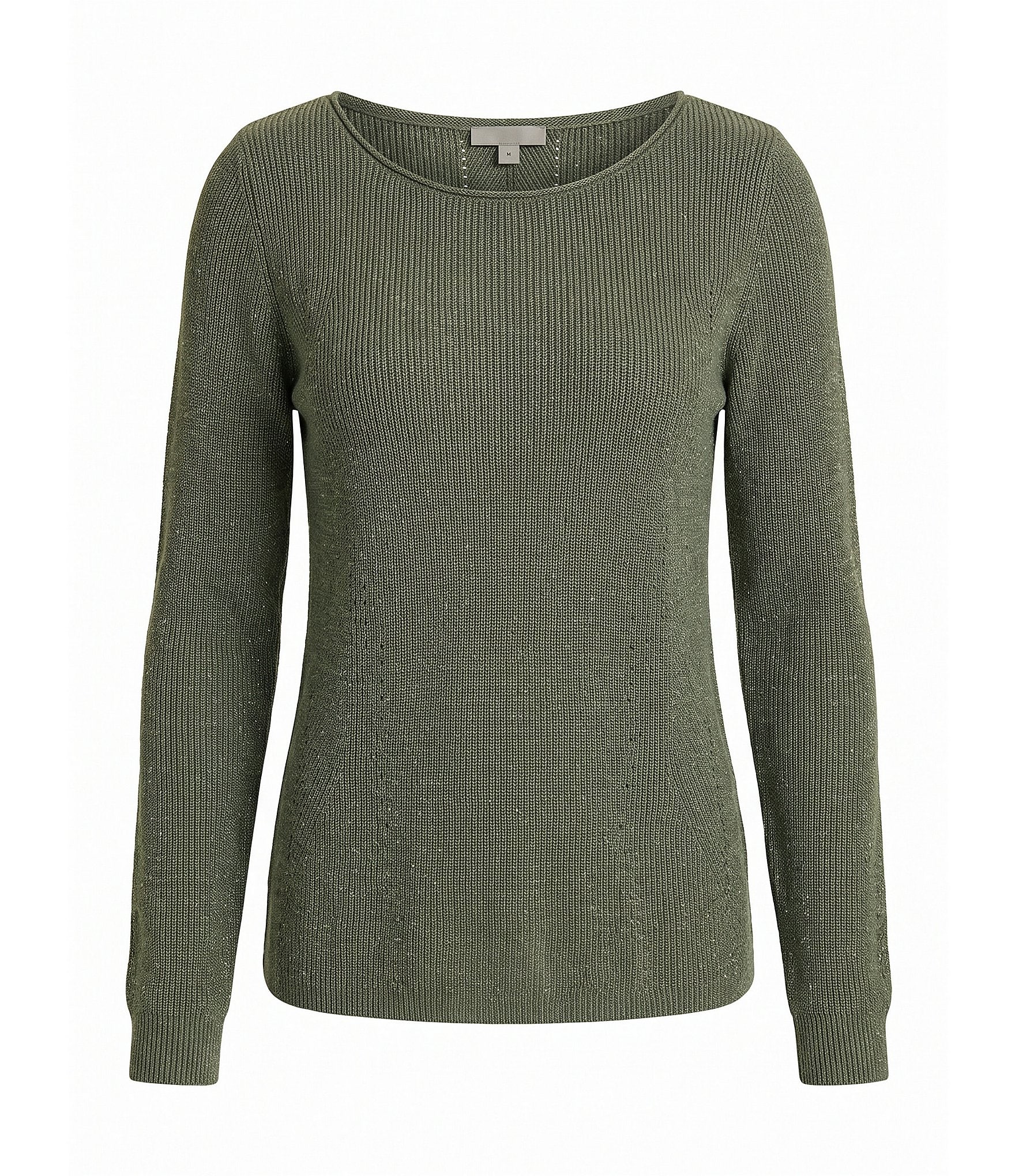 Tommy Bahama Opal Shore Sequin Knit Boat Neck Long Sleeve Sweater Top