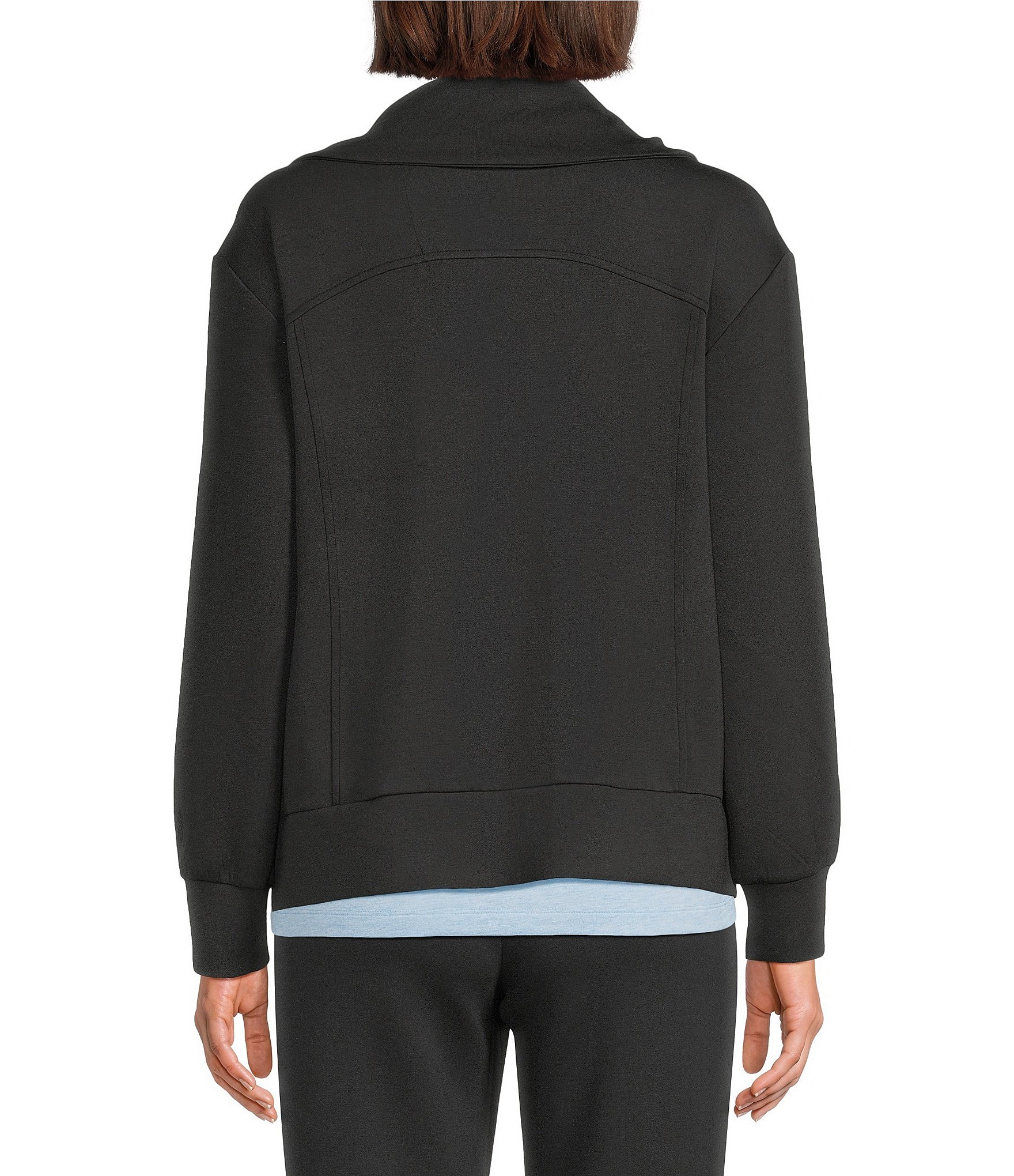 Tommy Bahama Palm Voyage Knit Point Collar Long Sleeve Zip-Up Jacket