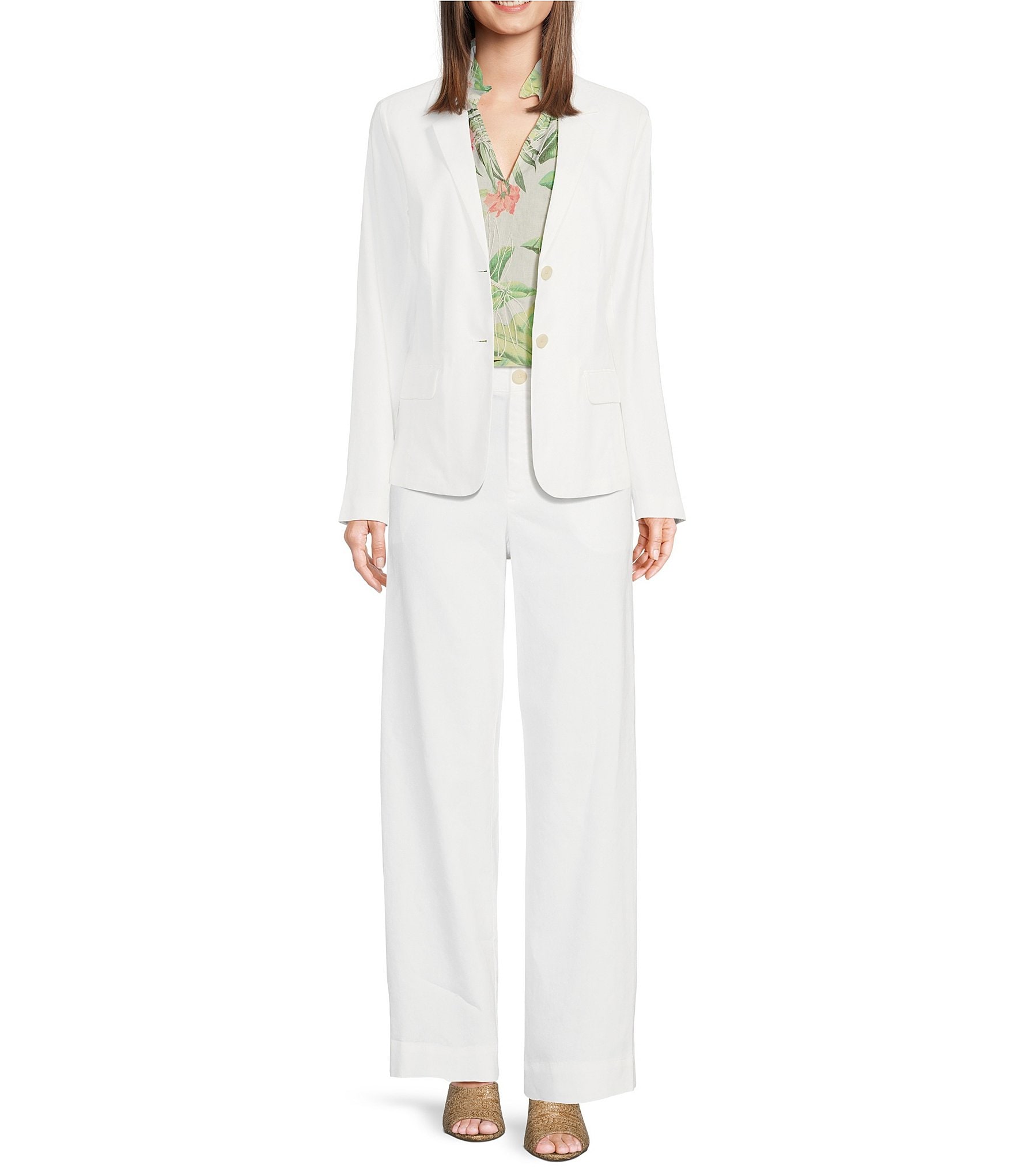 White Pantsuit for Women, White Formal Pants Suit Set for Women