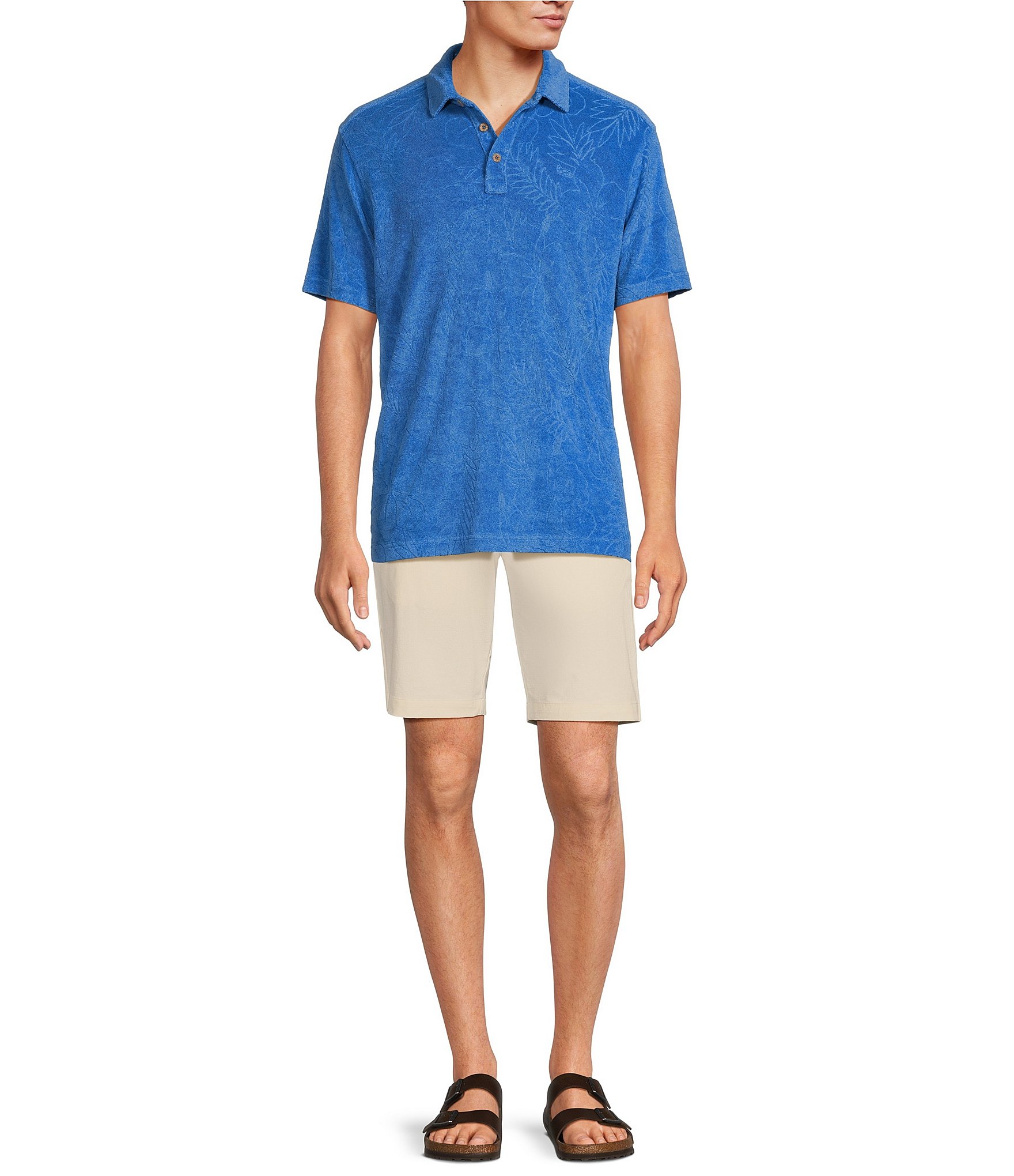 Tommy Bahama Poolside Hibiscus Short Sleeve Polo Shirt