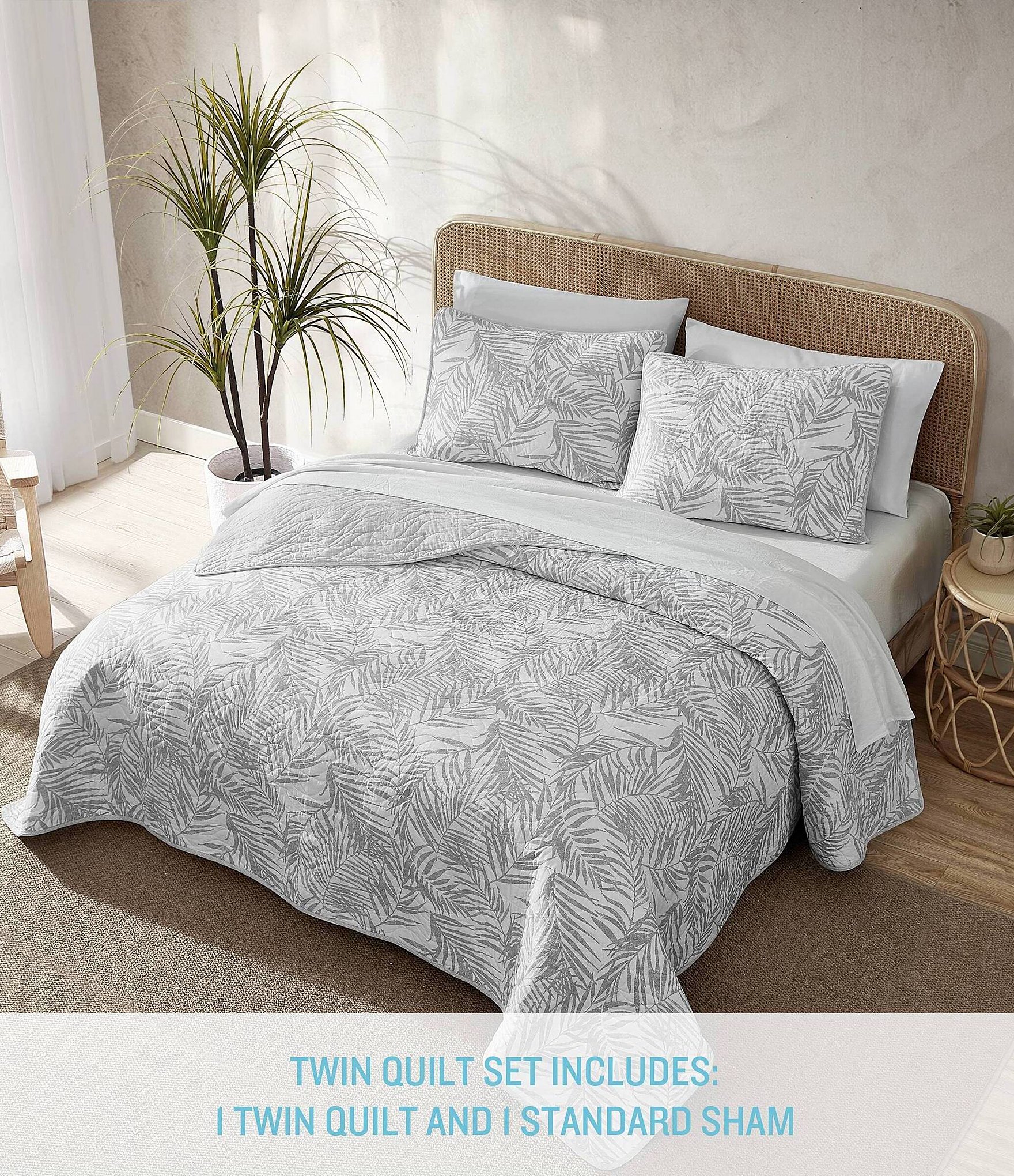 Tommy Bahama Printed Palmday Reversible Quilt Mini Set