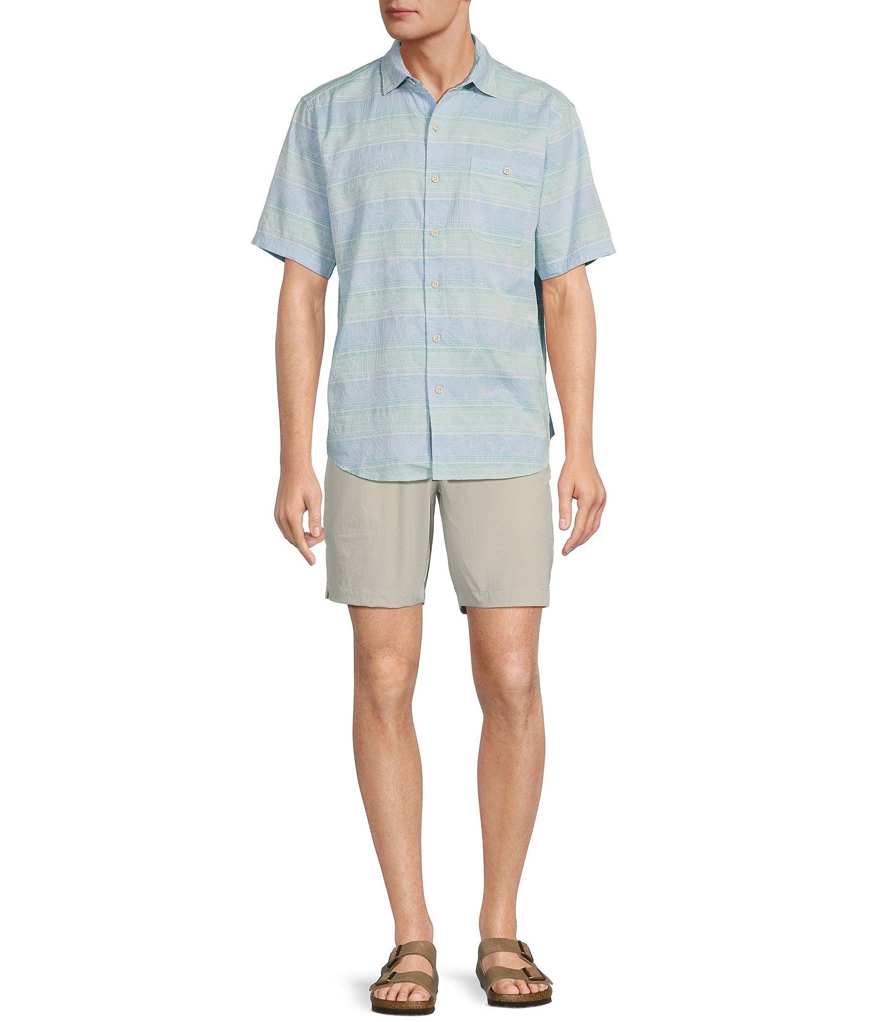 Tommy Bahama Sardina Stripe Short Sleeve Woven Shirt