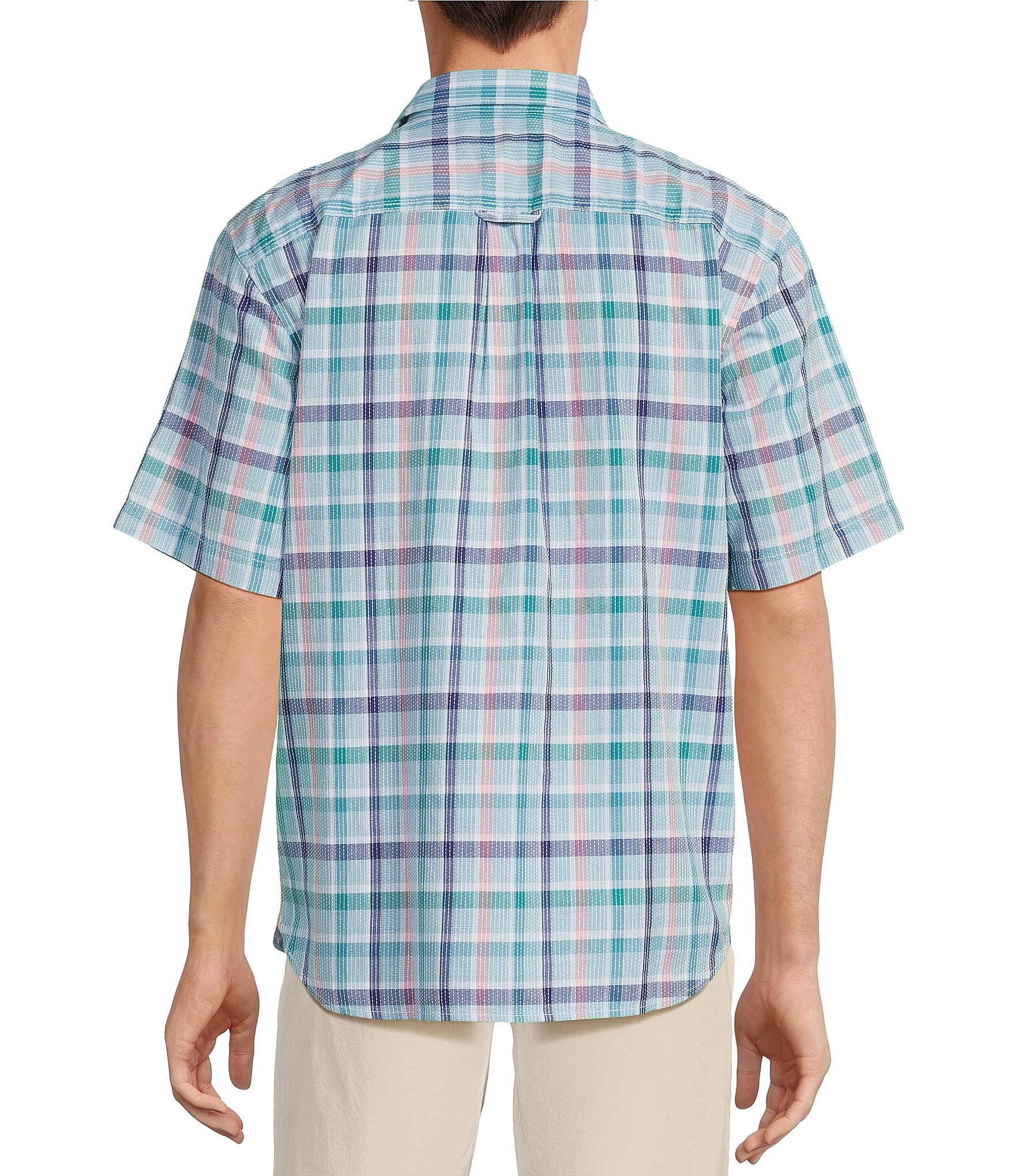 Tommy Bahama Sky Ripple Check Short Sleeve Woven Shirt