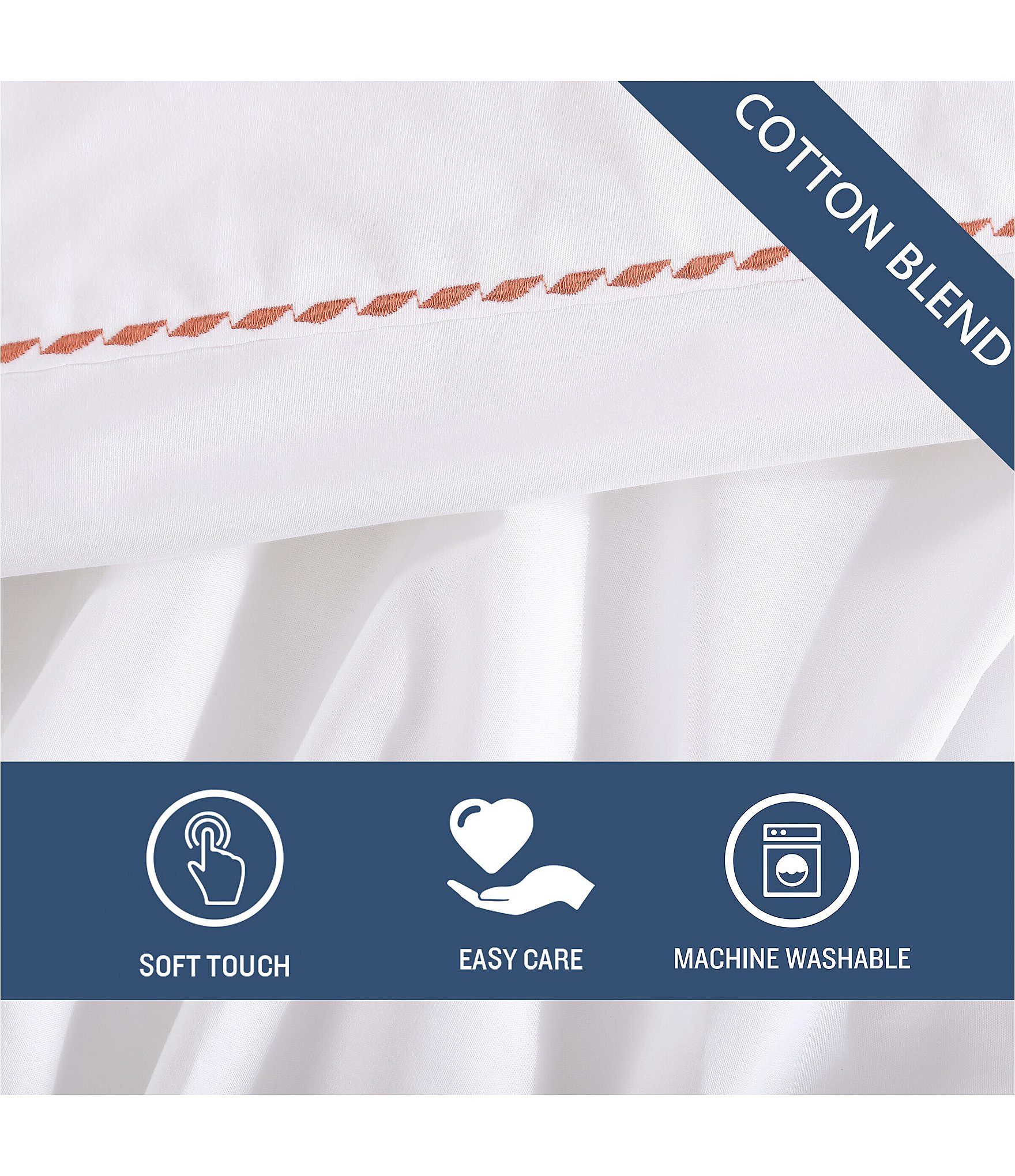 Tommy Bahama Solid Embroidered Cotton Percale Sheet Set