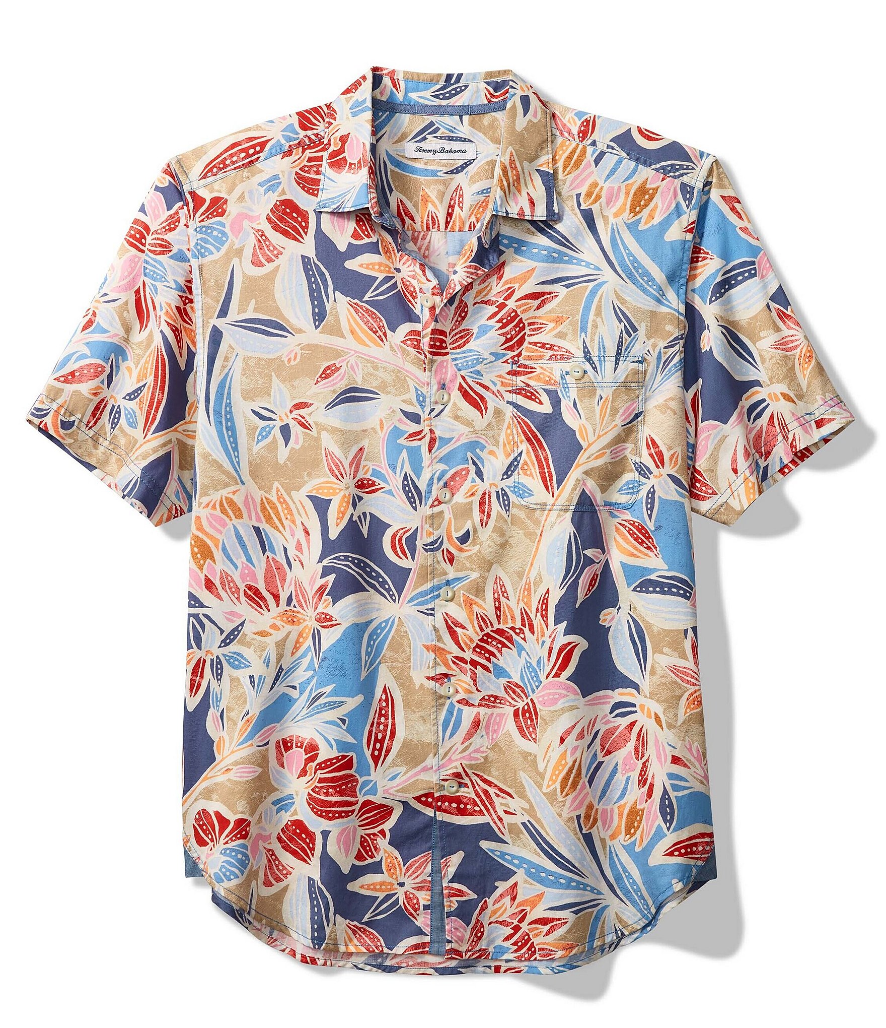 Men's Cleveland Indians Tommy Bahama Navy Luau Floral Core Camp