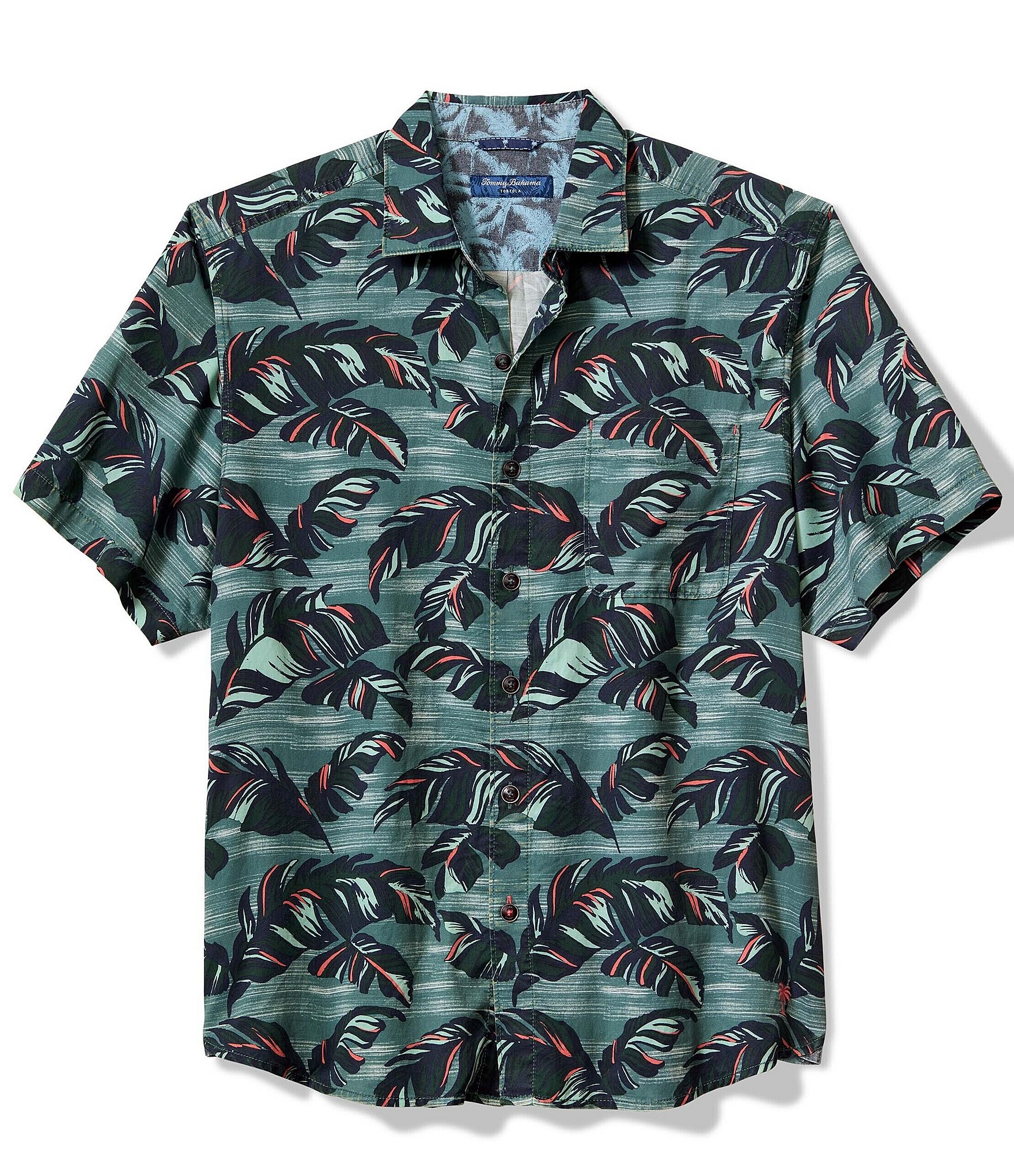 Tommy Bahama Tortola Verde Fronds Printed Short Sleeve Shirt