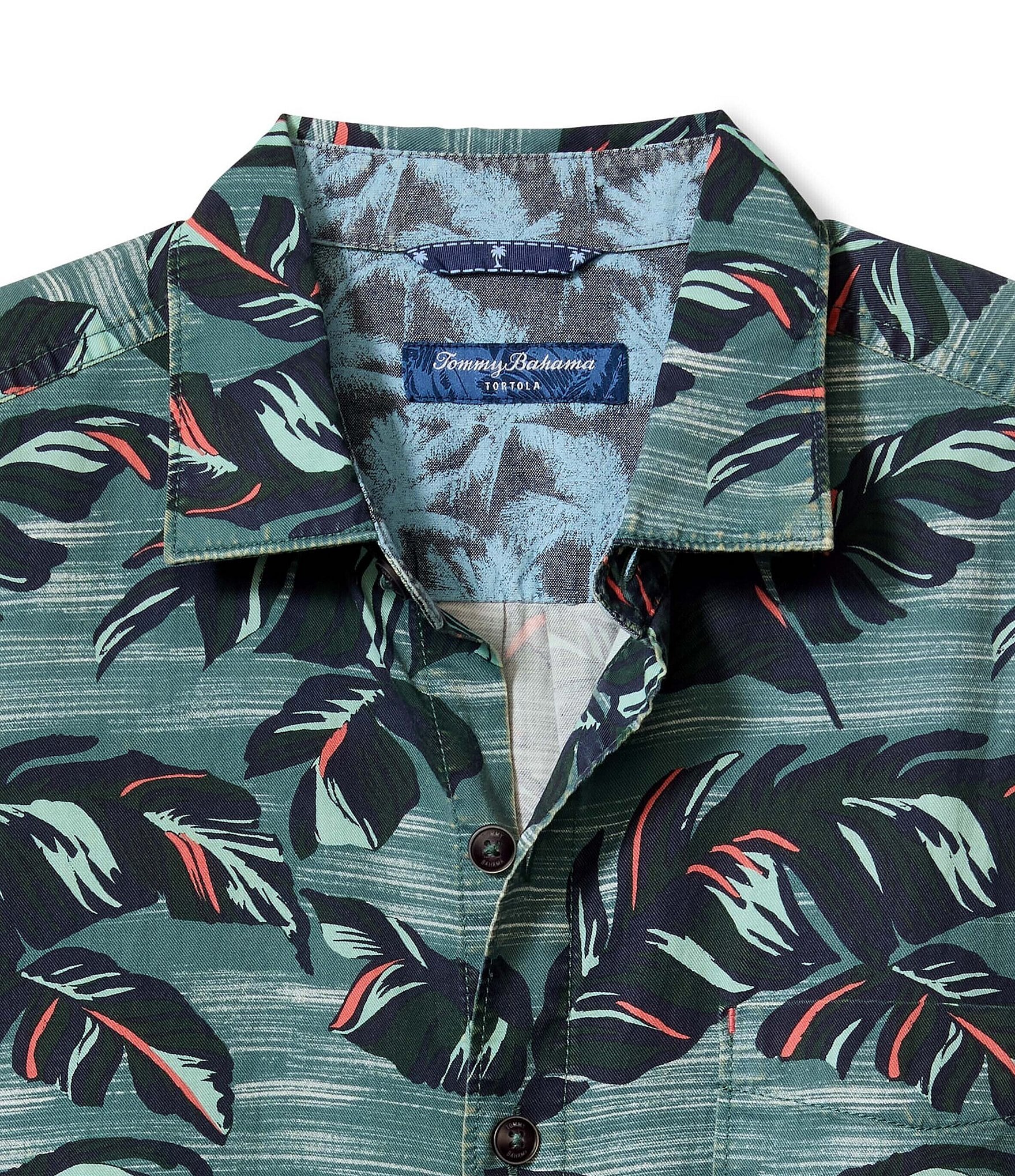 Tommy Bahama Tortola Verde Fronds Printed Short Sleeve Shirt