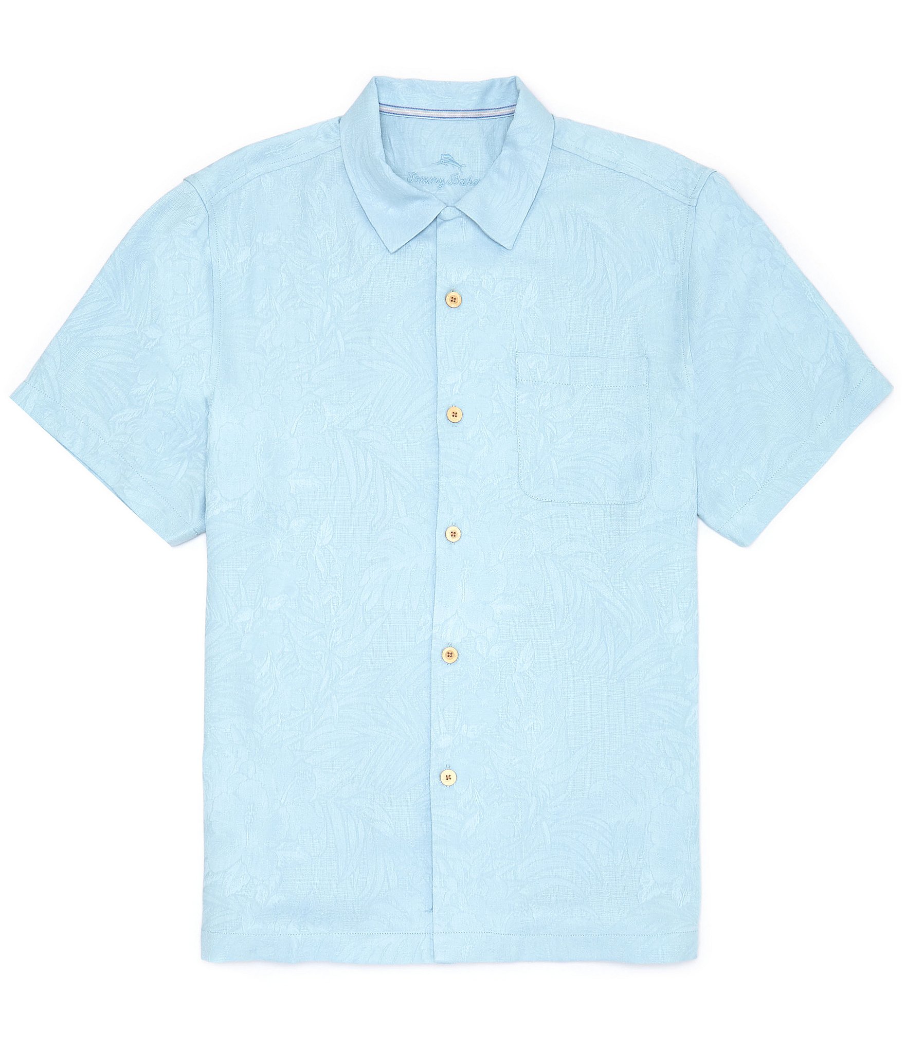 Tommy Bahama Solid Tropic Isle Short-Sleeve Spread Collar