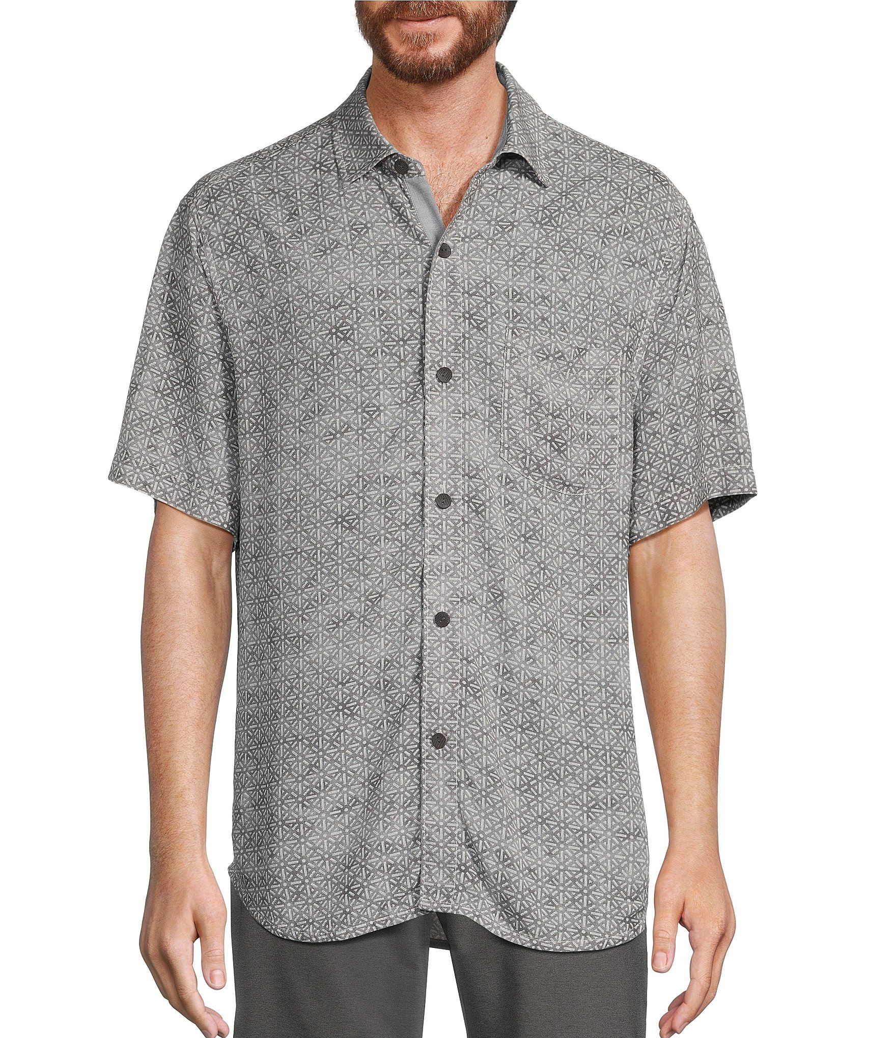 Tommy Bahama Veracruz Cay Rio Geo Short Sleeve Woven Shirt