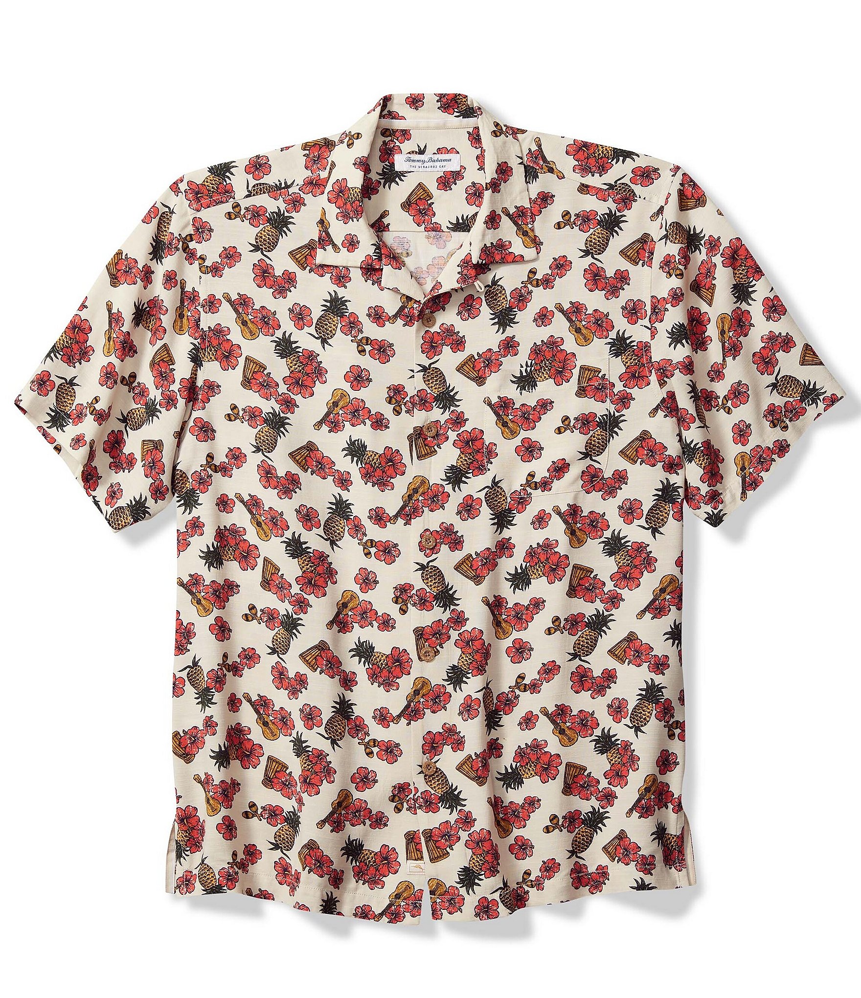 Tommy Bahama Veracruz Cay Ukelele Blooms Printed Short Sleeve Shirt