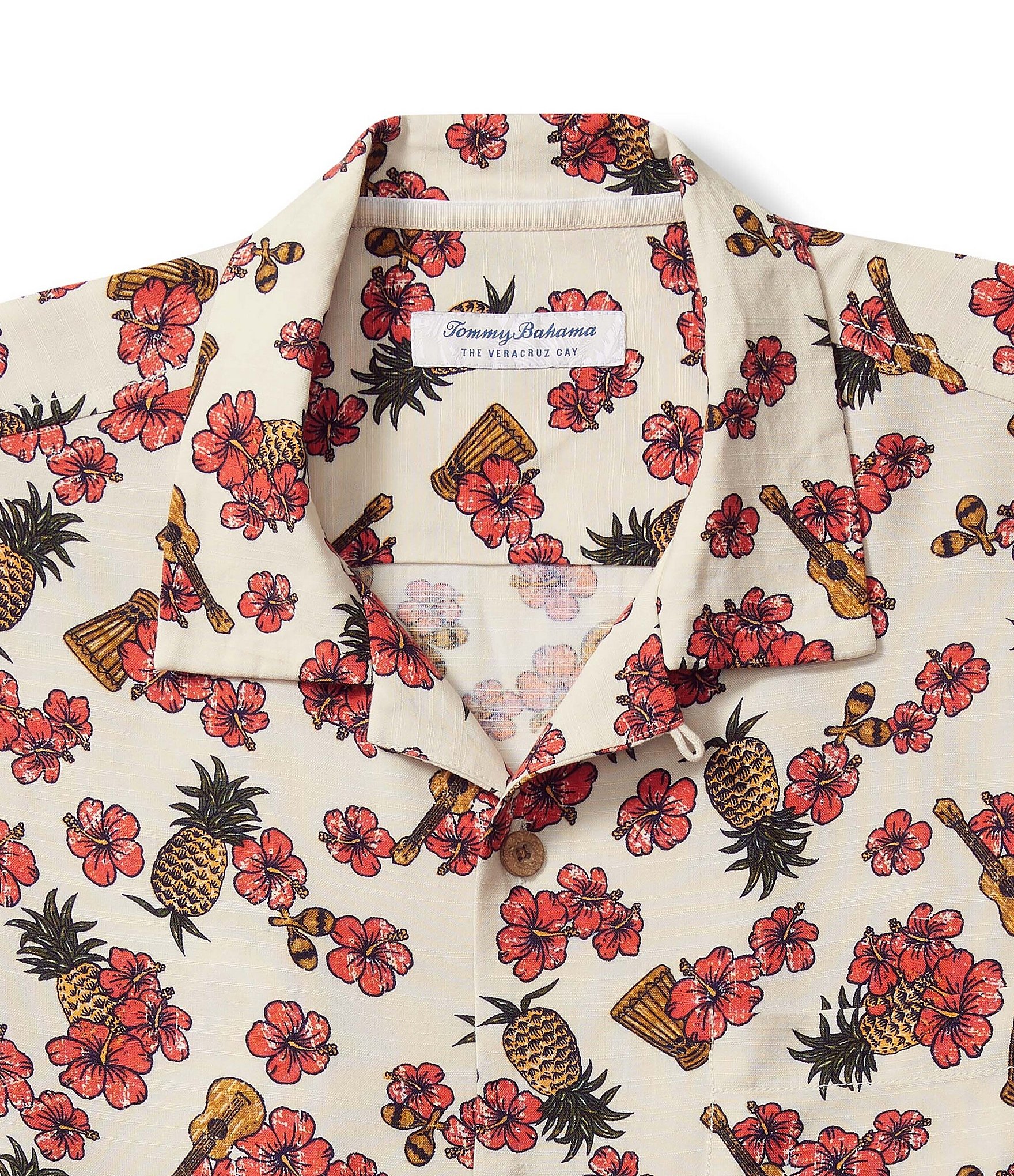 Tommy Bahama Veracruz Cay Ukelele Blooms Printed Short Sleeve Shirt