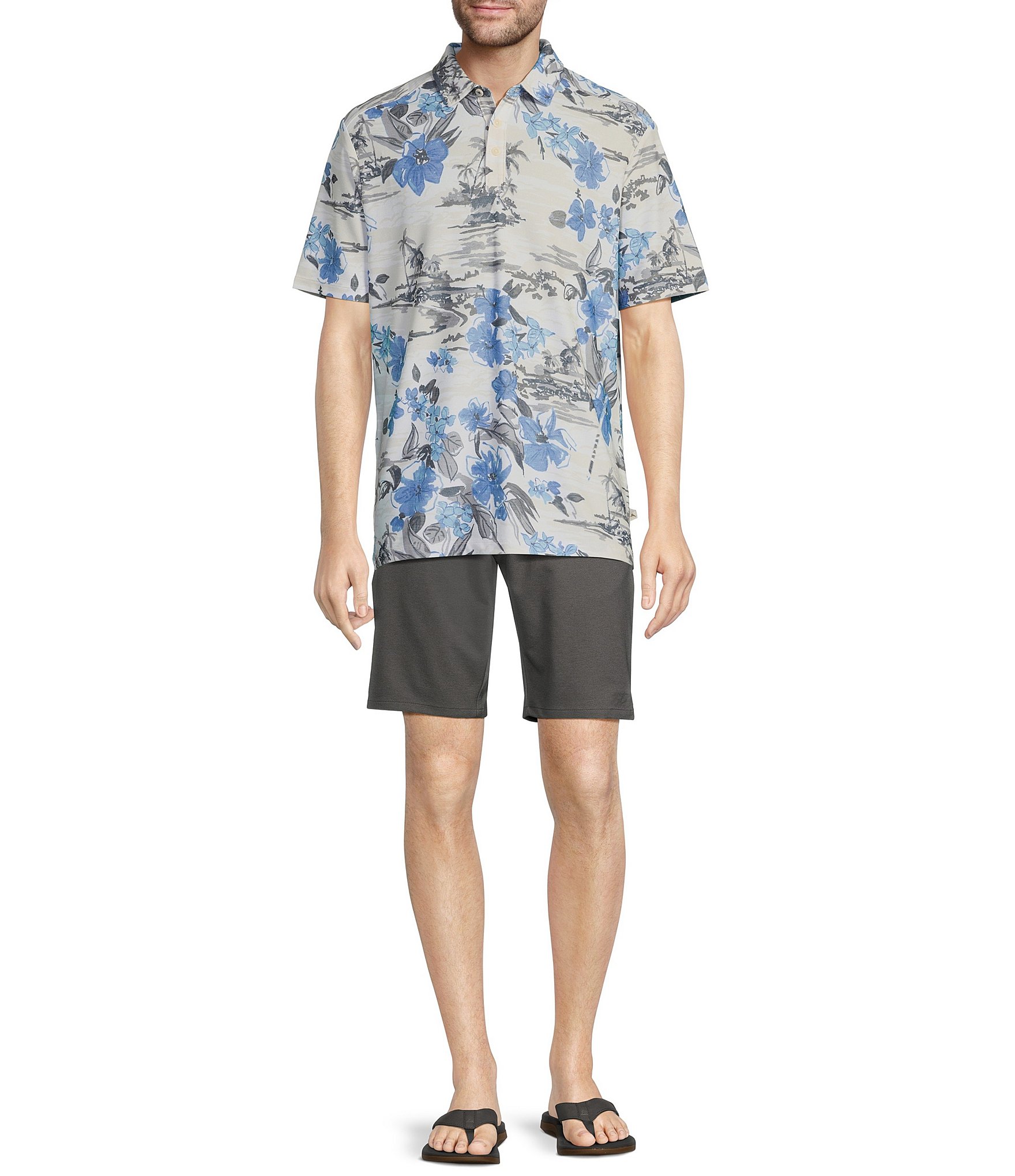 Tommy Bahama Waikiki Waves Short Sleeve Polo Shirt