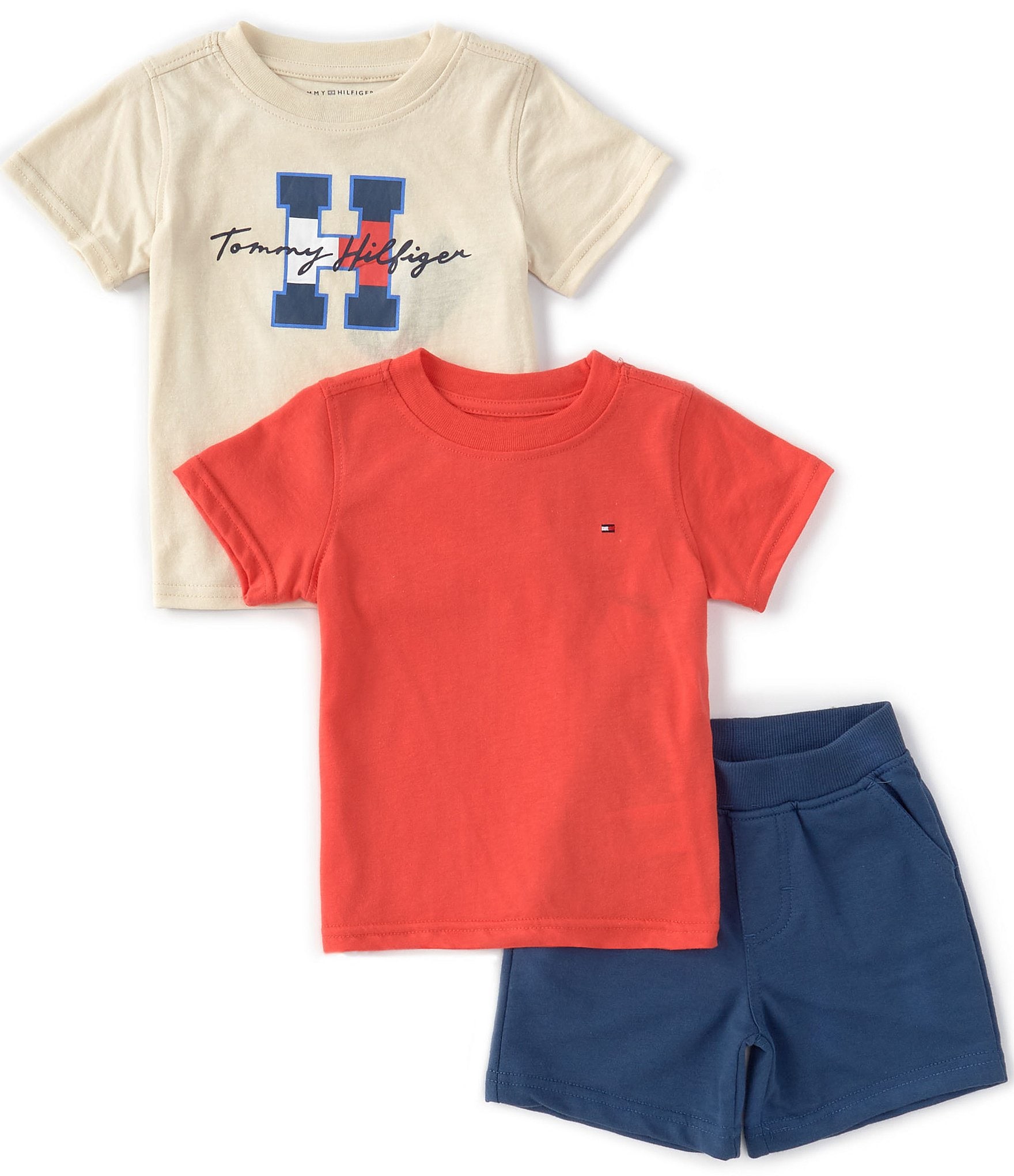 Knop glans Bug Tommy Hilfiger Baby Boys 12-24 Months Short-Sleeve Solid Tee, Short-Sleeve  Logo-Detailed Tee, & French Terry Shorts 3-Piece Set | Dillard's