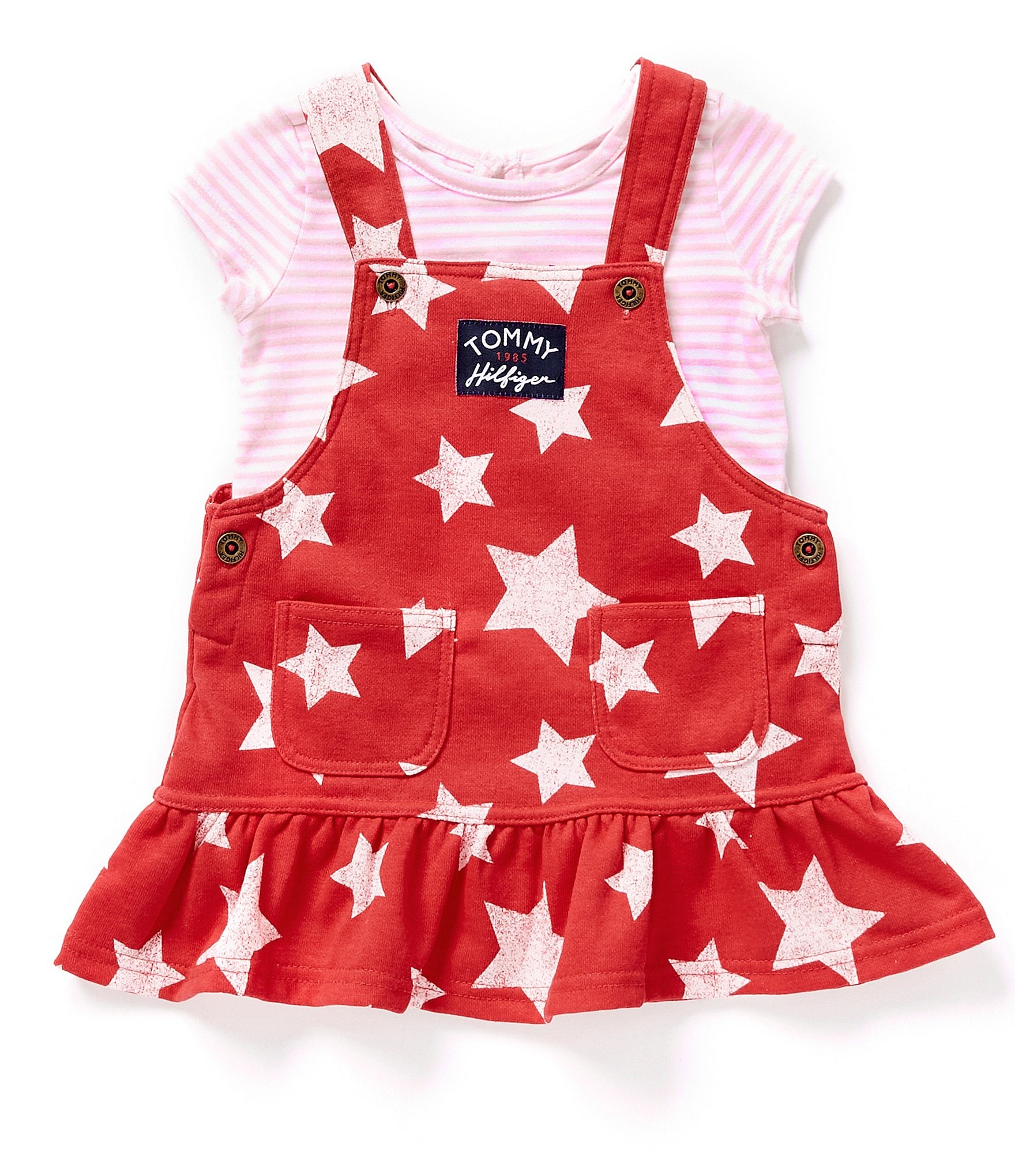 program kompression Guvernør Tommy Hilfiger Baby Girls 12-24 Months Short Sleeve Heart Skirtall Set |  Dillard's