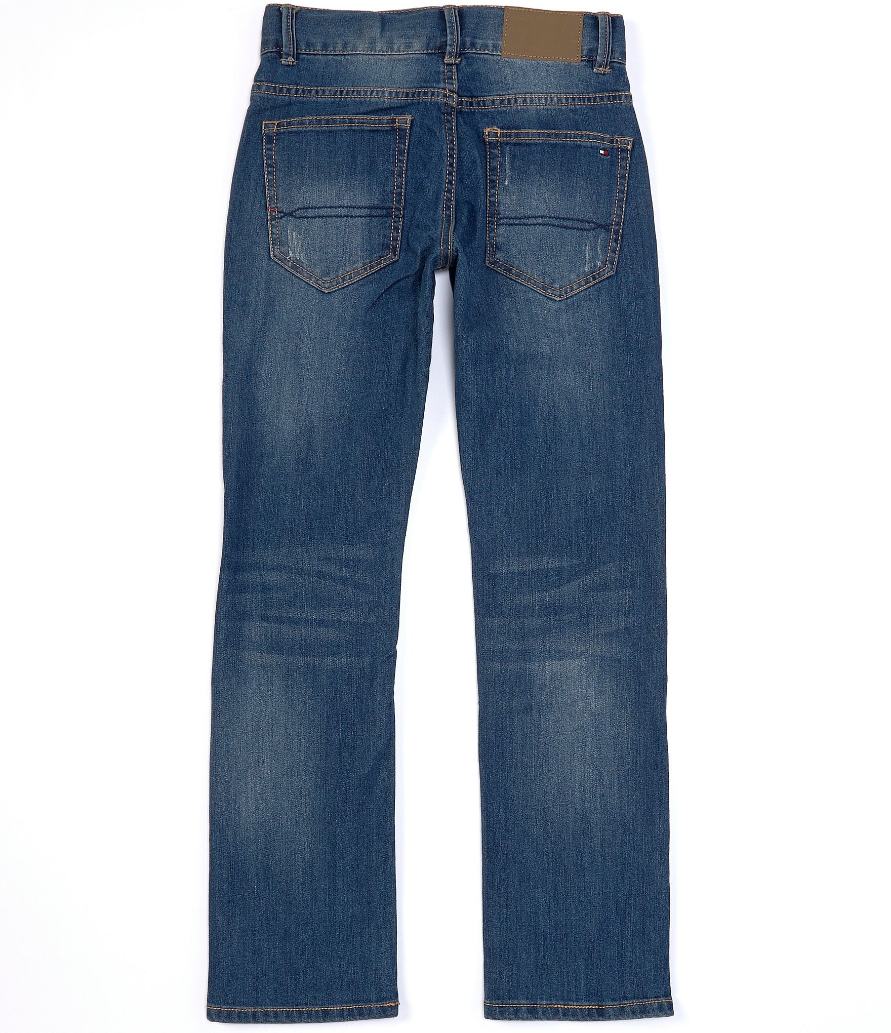 Tommy Hilfiger Big Boys 8-20 Destructed Straight-Fit Denim Jeans