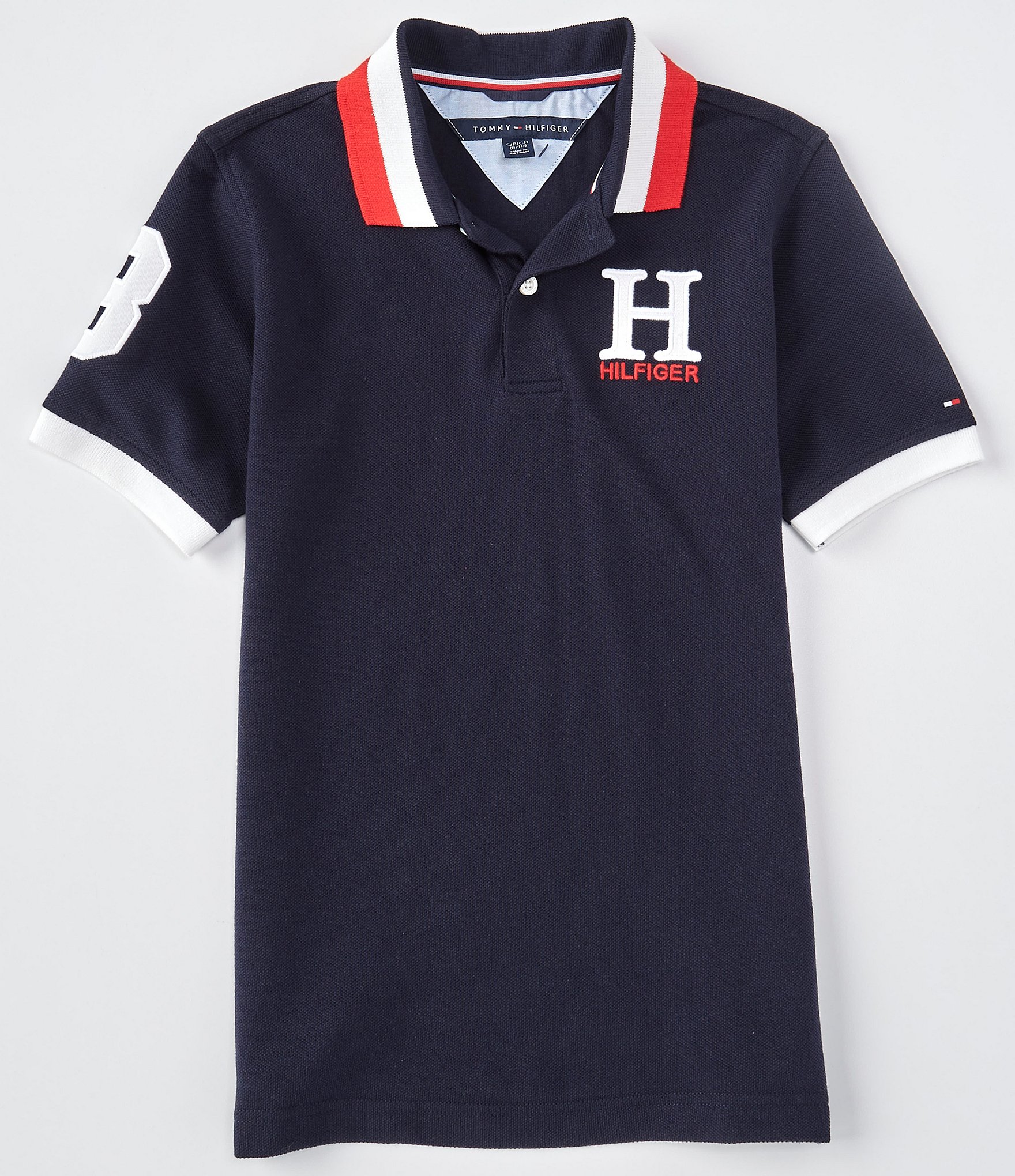 Tommy Hilfiger Kids Polo Shirt Big Boys Mesh Collared Size 4-18 Solid Childrens