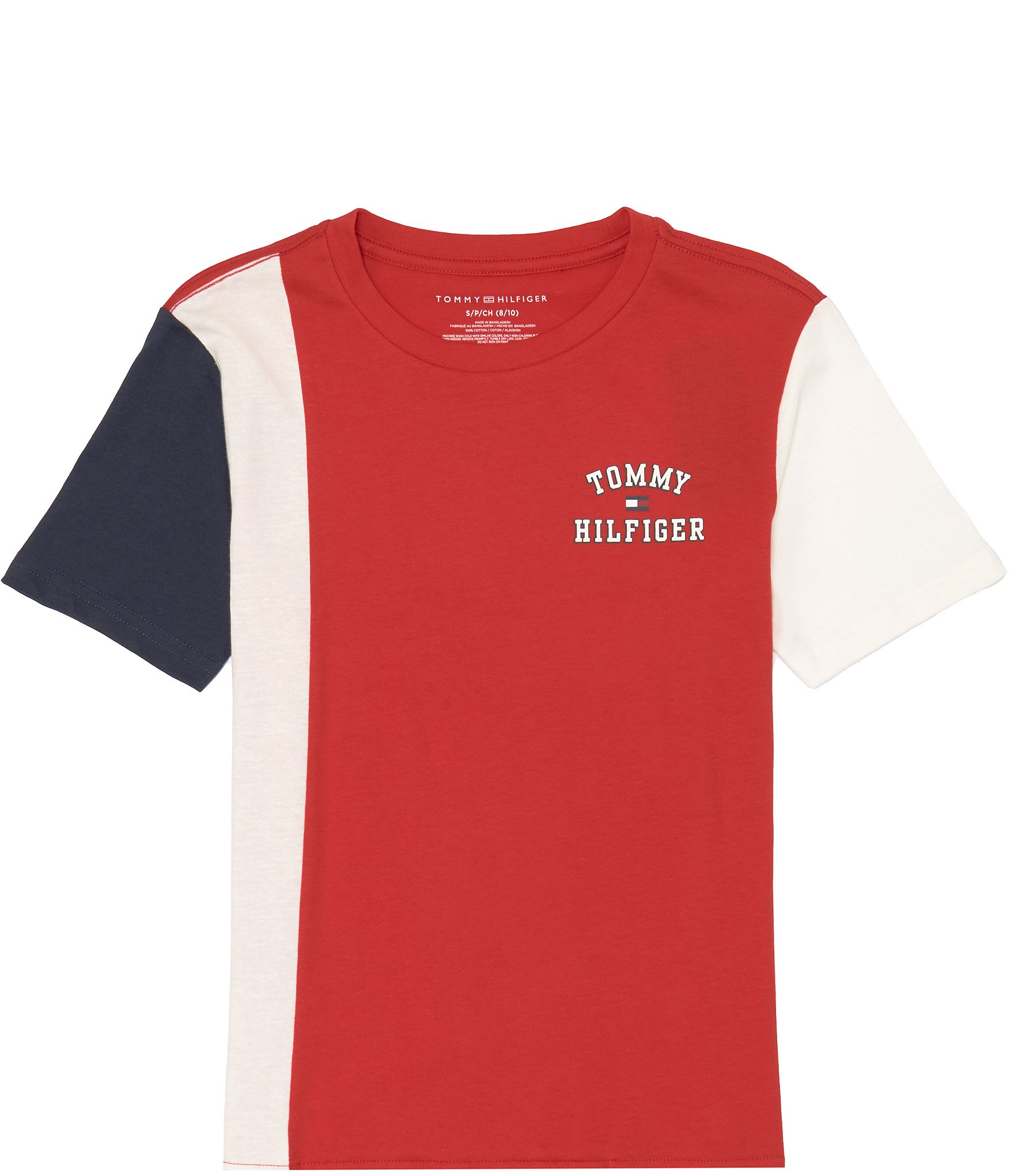 Tommy Hilfiger Big Boys 8-20 Short Sleeve Clean Cut Color Block T-Shirt
