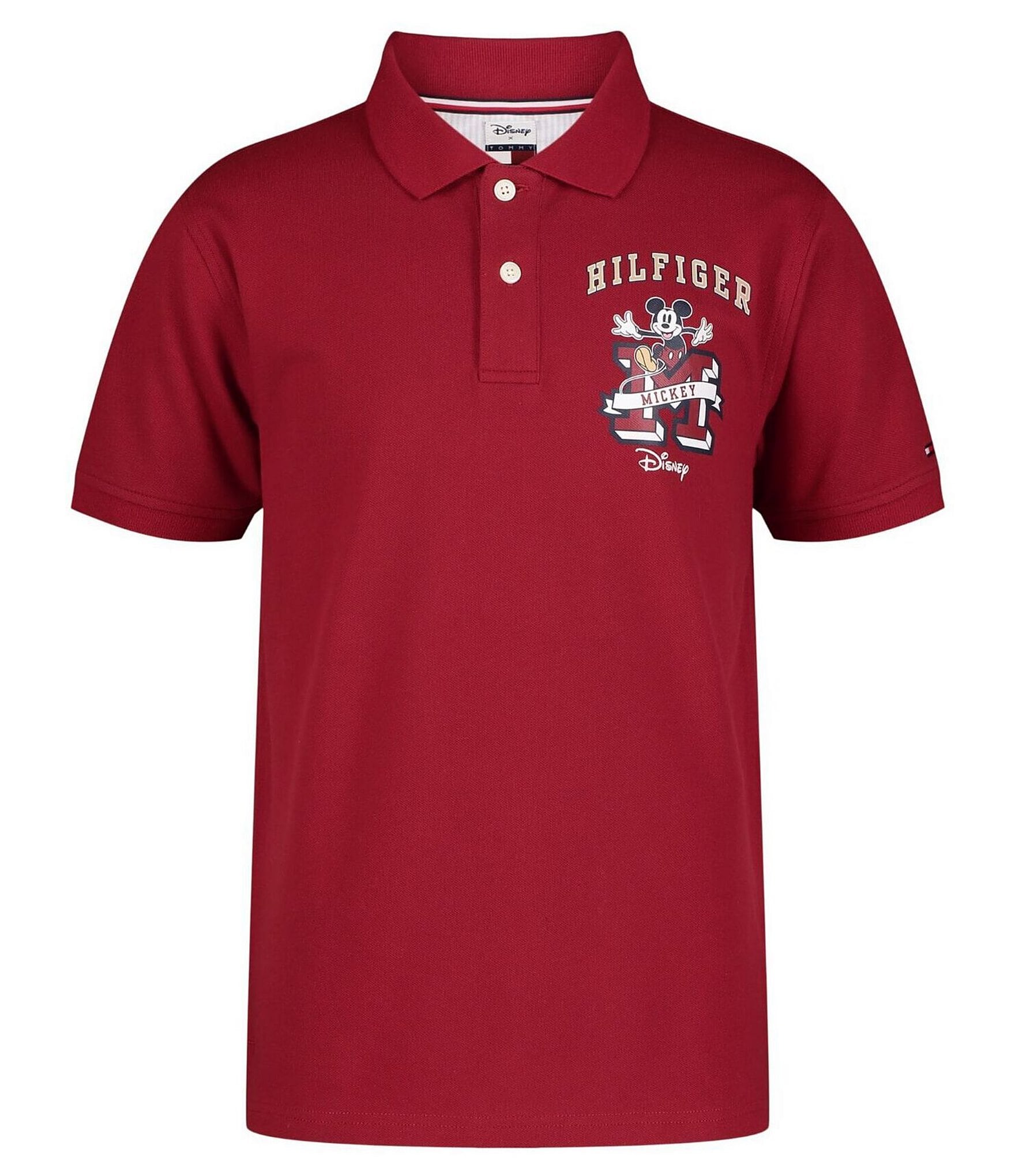 Tommy Hilfiger Short Boys Collegiate Polo Dillard\'s Shirt Big Mouse 8-20 Sleeve Disney Mickey 