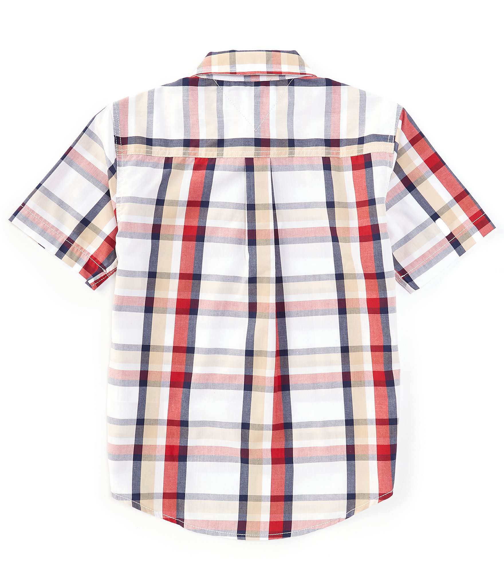 Tommy Hilfiger Big Boys 8-20 Short Sleeve Global Plaid Shirt