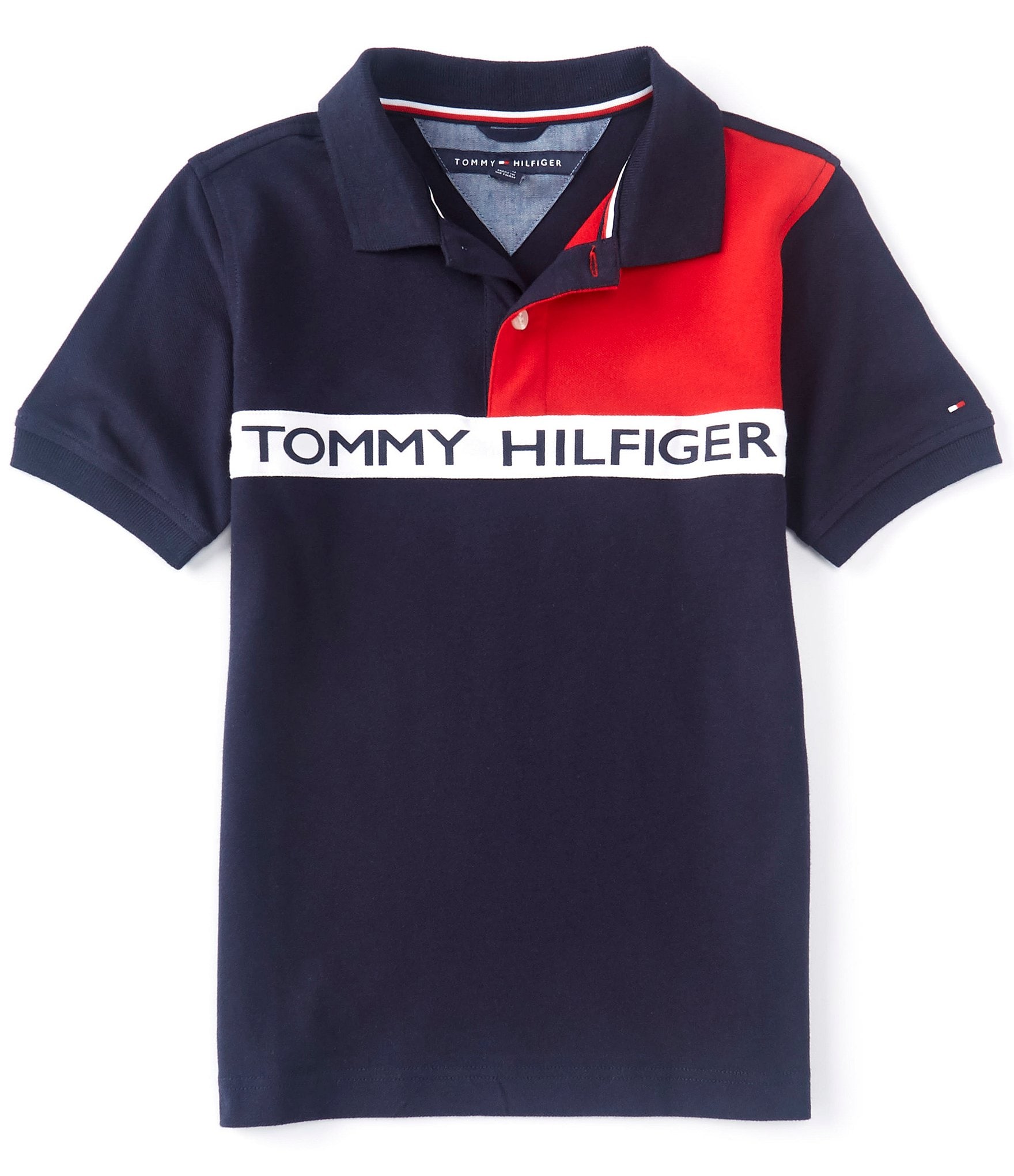 TOMMY HILFIGER - Men's wavy flag polo shirt 