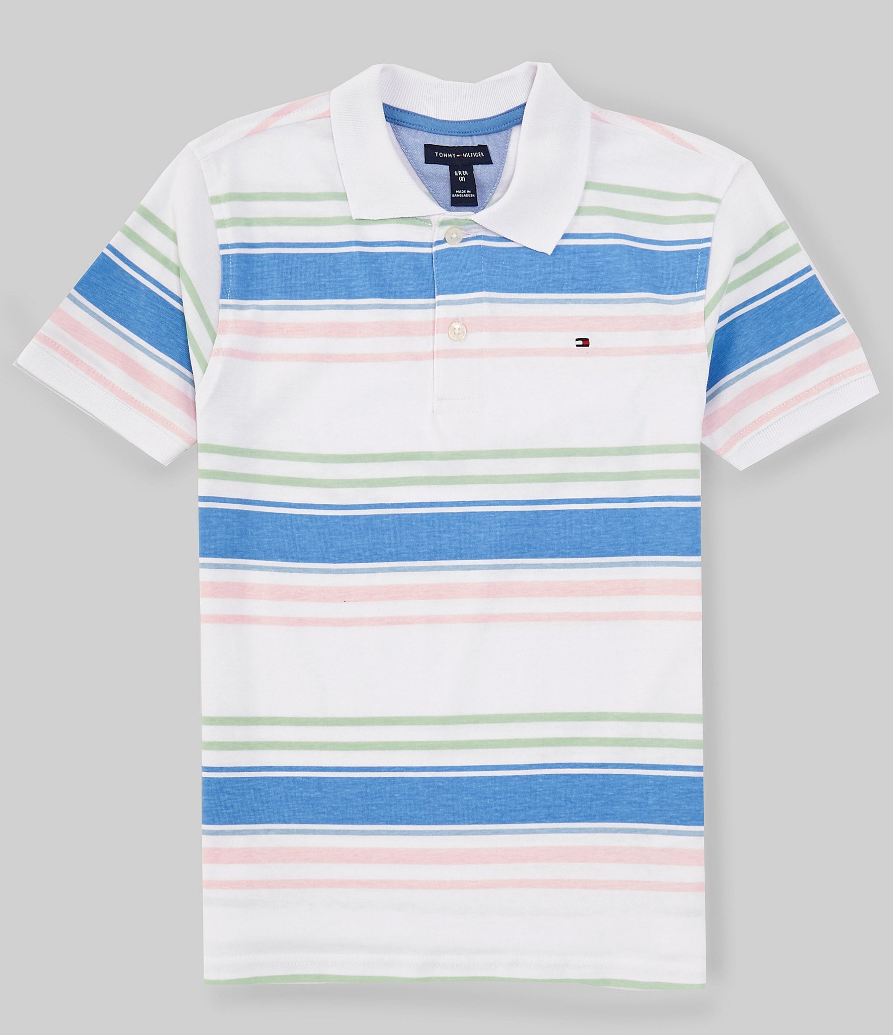 Tommy Hilfiger Big Boys 8-20 Short Sleeve Striped Wordmark Polo Shirt |  Dillard's