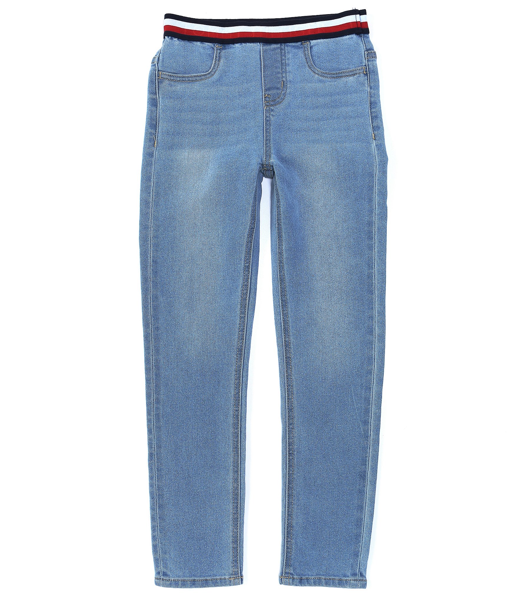 Lover jeans Mathis Tommy Hilfiger Big Girls 7-16 Jacquard Striped Waistband Stretch Woven  Denim Jeggings | Dillard's