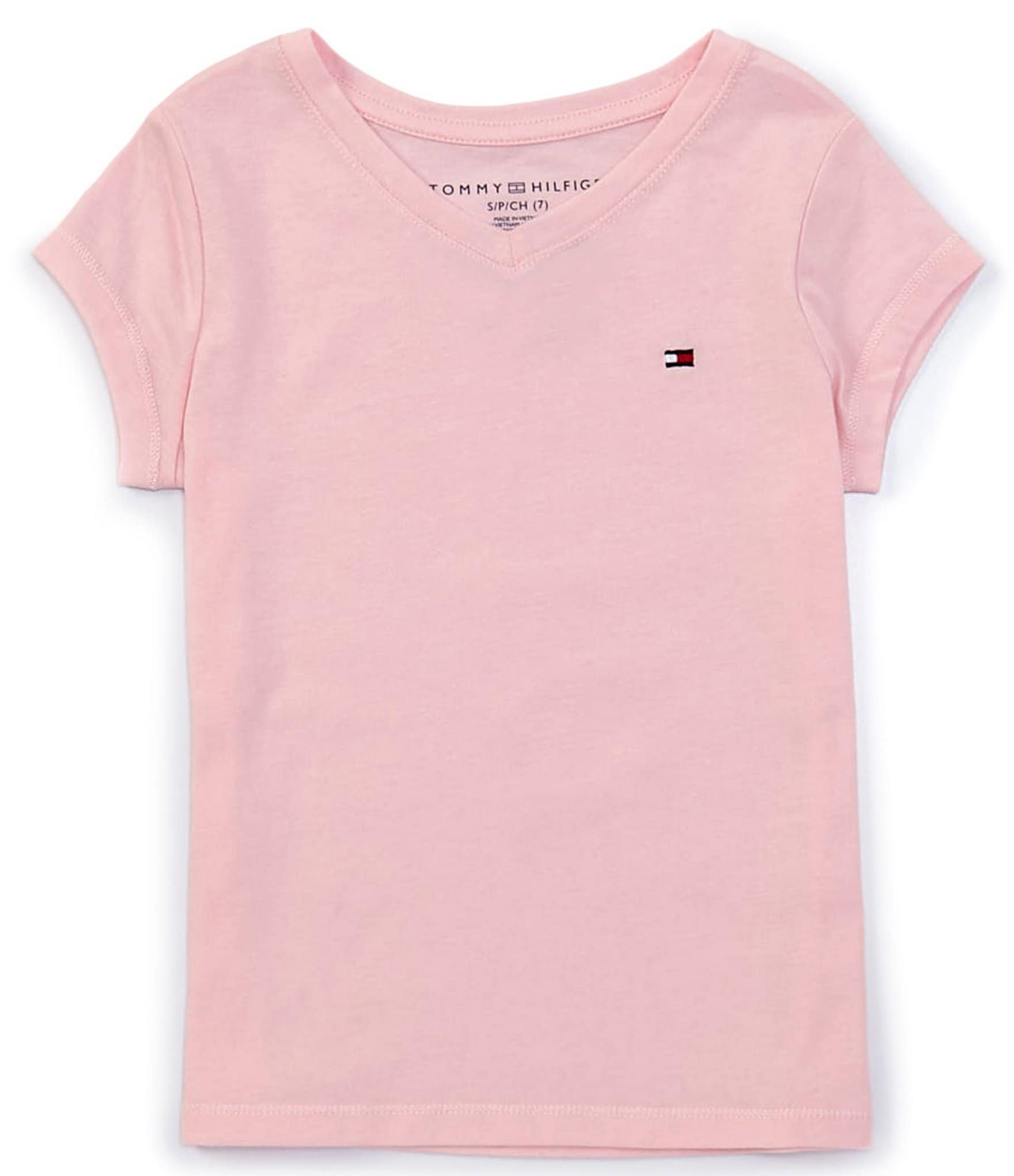 Tommy Hilfiger Big Girls 7-16 Short-Sleeve Basic V-Neck T-Shirt