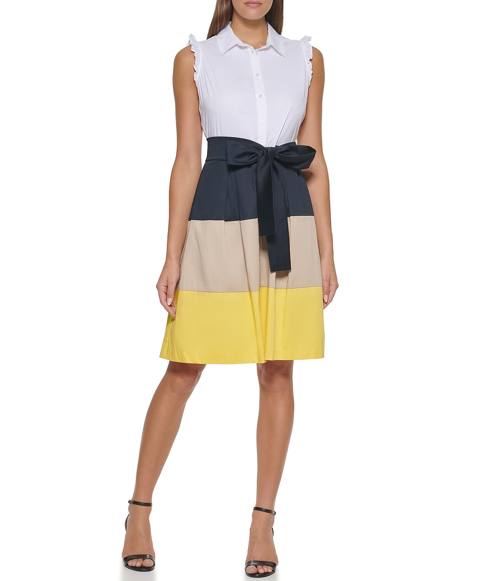 Tommy Hilfiger Color Block Ruffle ...