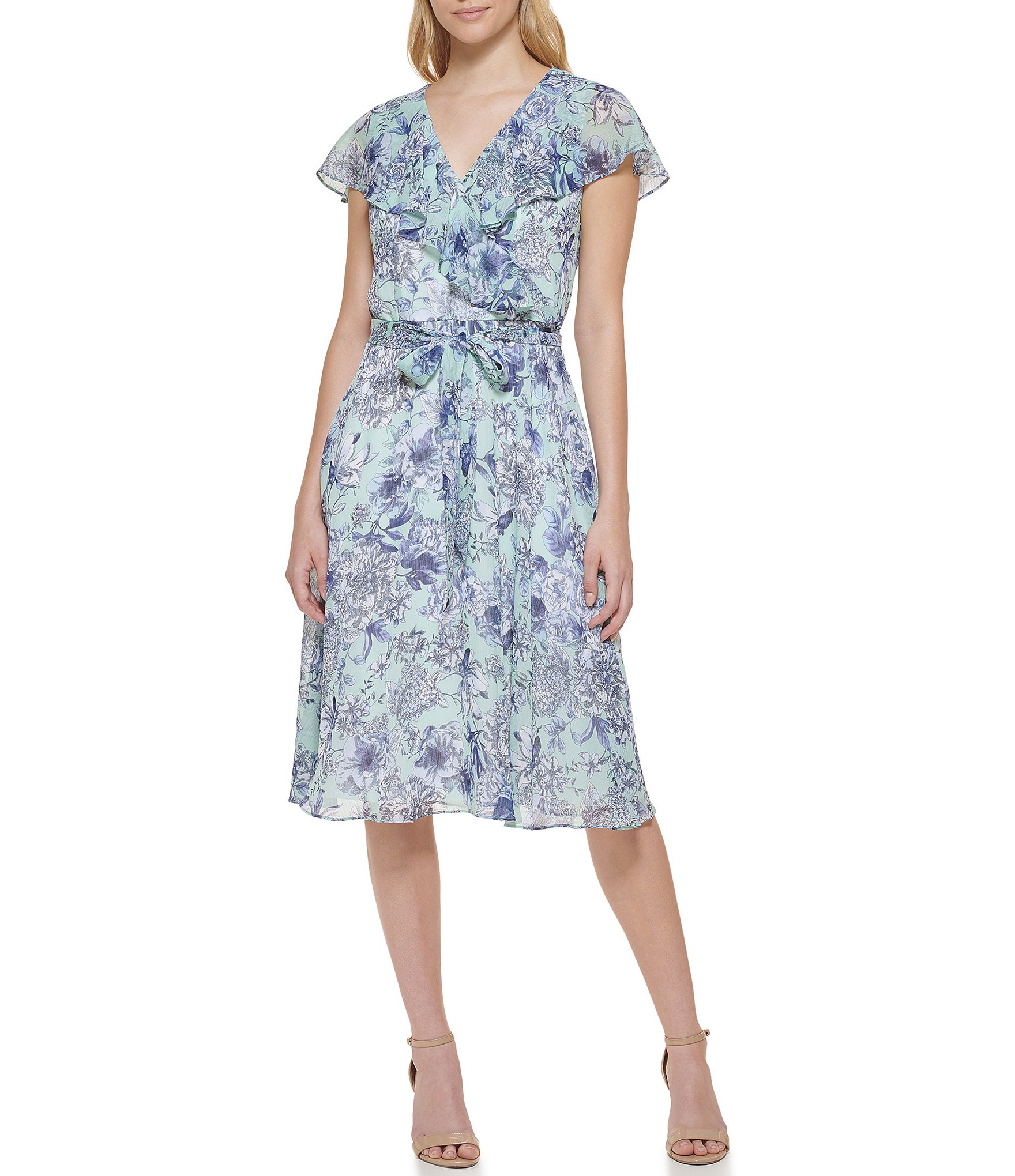 tommy hilfiger floral wrap dress