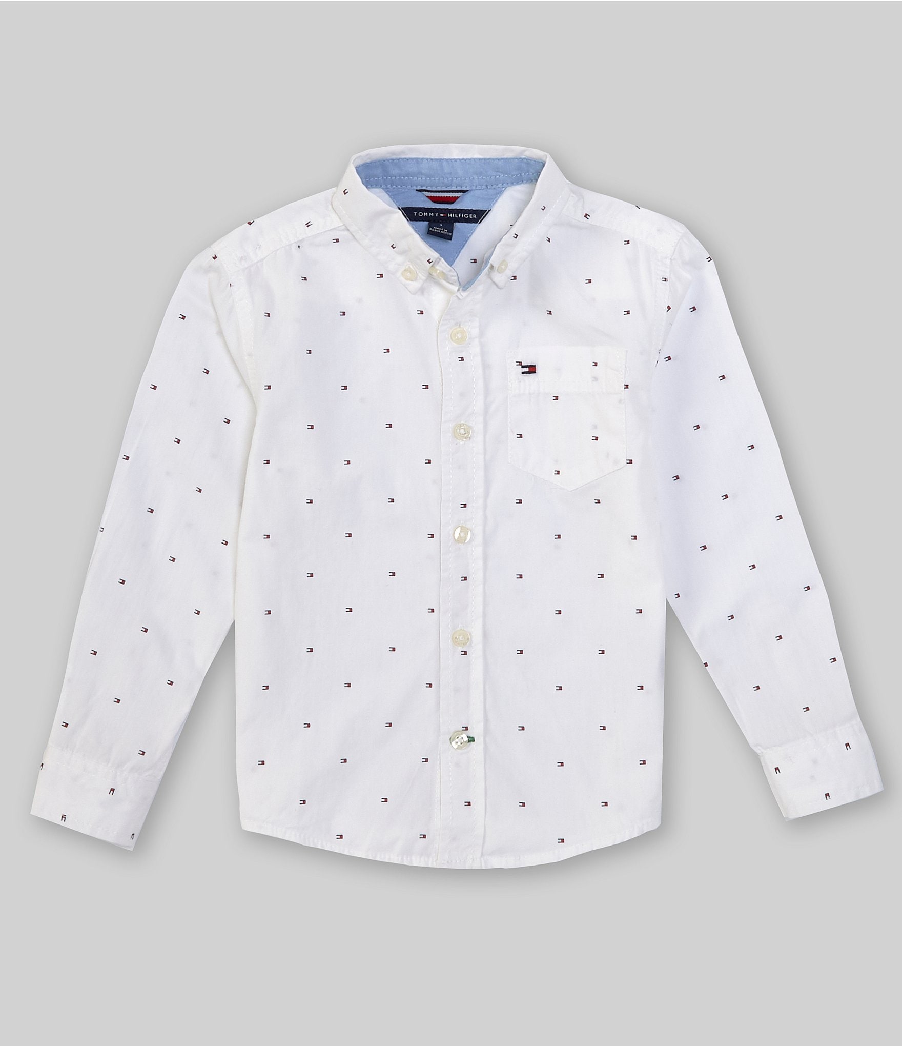 Hilfiger Little Boys 2T-7 Long-Sleeve Fred Button-Front Shirt | Dillard's