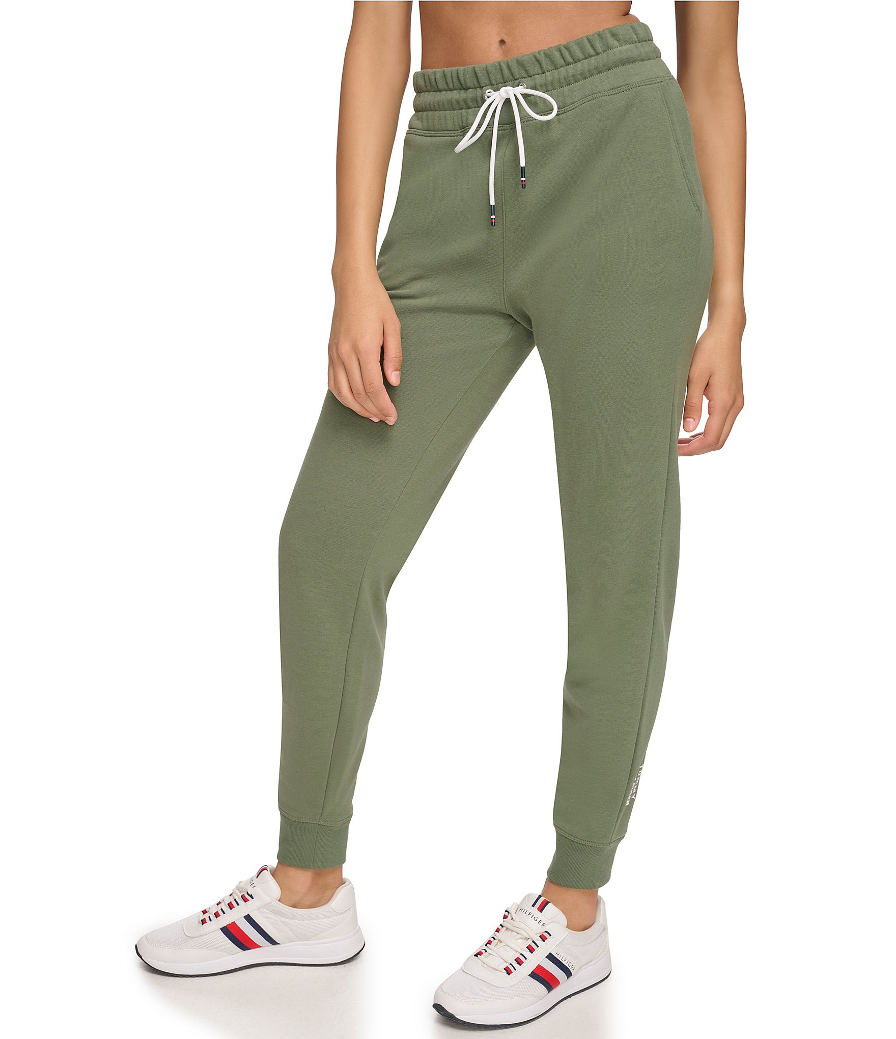 Buy TOMMY HILFIGER Solid Polyester Cotton Regular Fit Girls Joggers