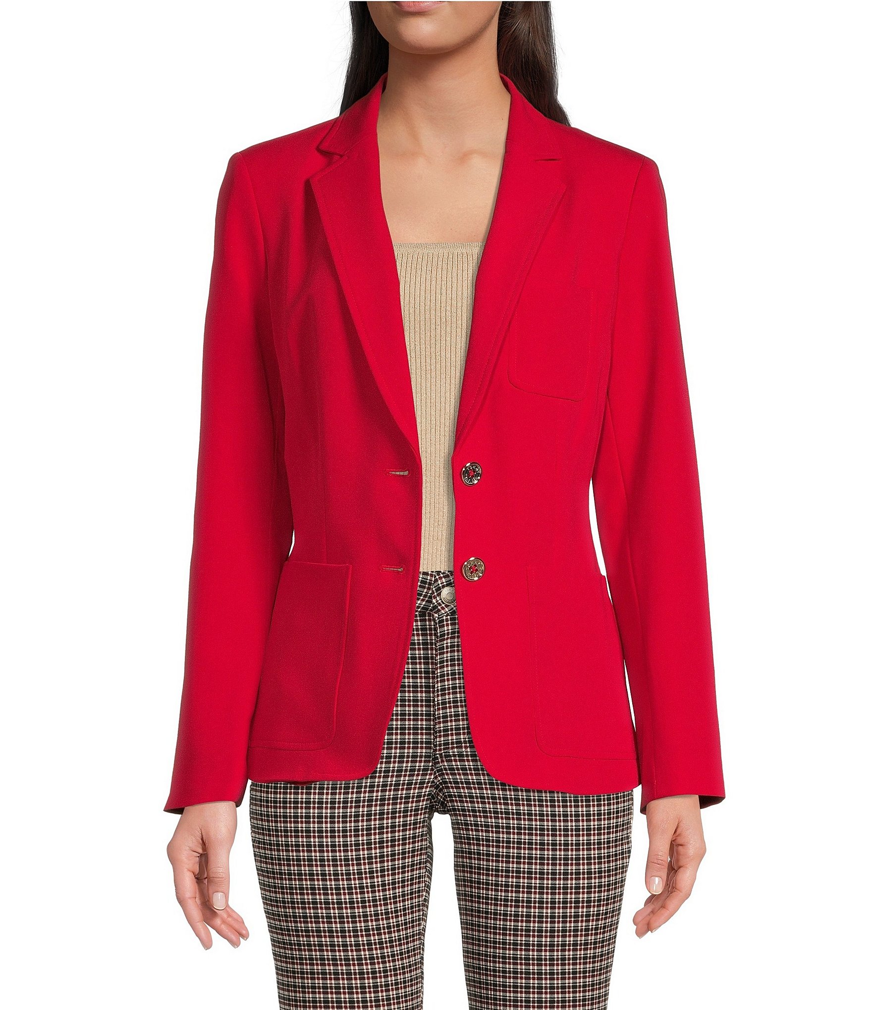 Tommy Hilfiger Women's Solid Single Button Blazer - Rosette - Size 10 -  Yahoo Shopping