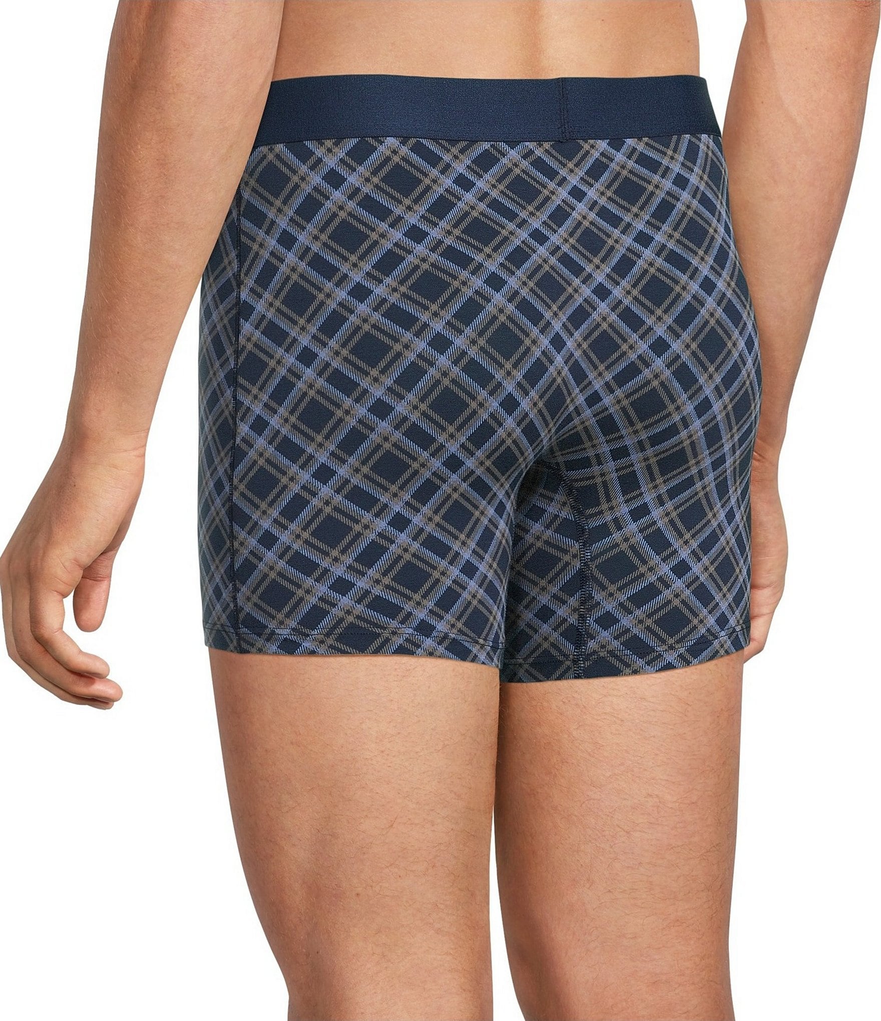 Tommy John Cool Cotton 4#double; Inseam Plaid Briefs