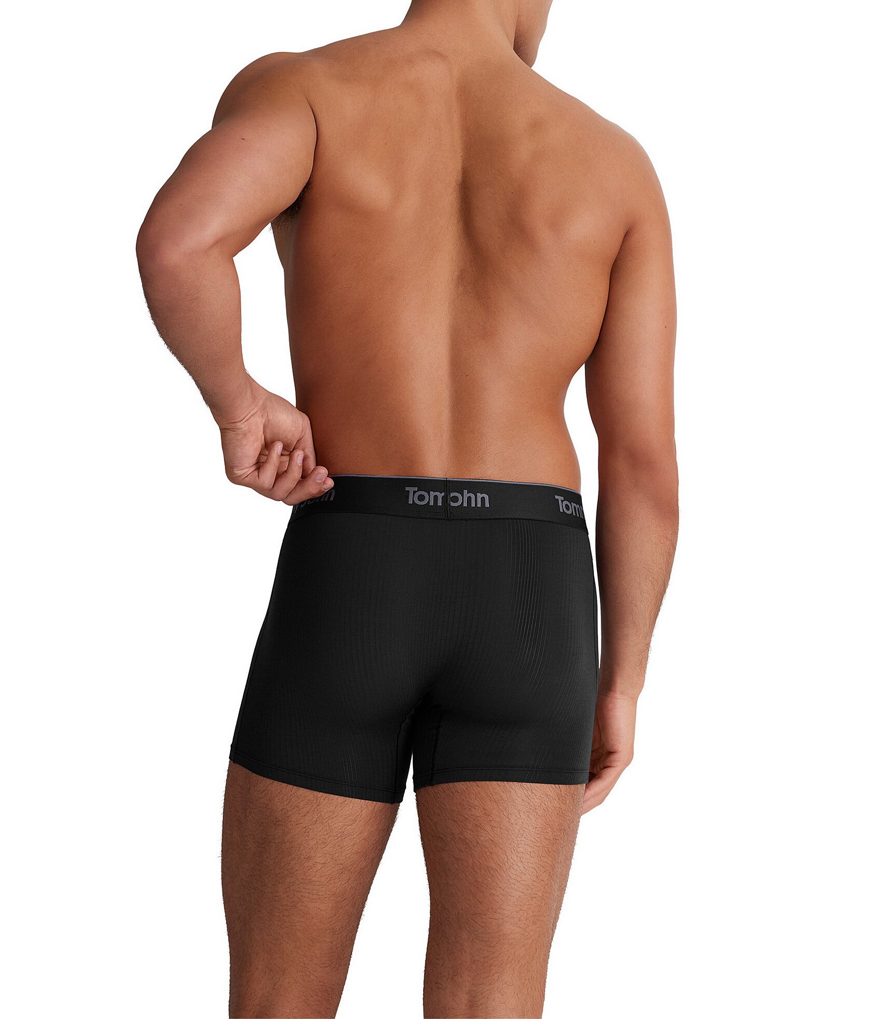 Tommy John Second Skin Lux Rib 4#double;Inseam Boxer Briefs 3-Pack
