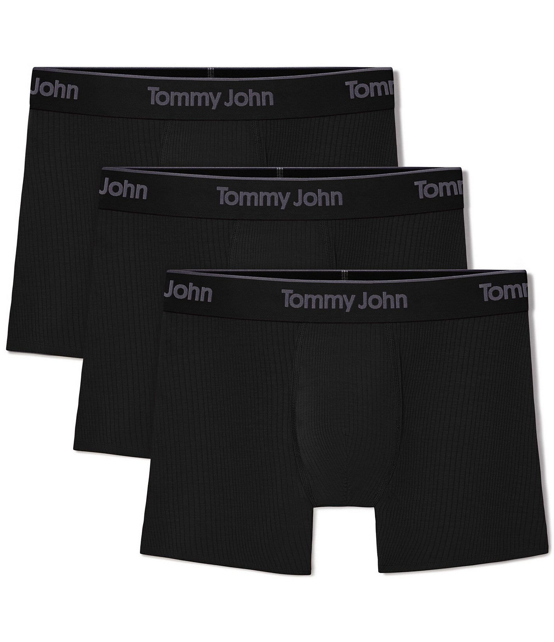 Tommy John Second Skin Lux Rib 4#double;Inseam Boxer Briefs 3-Pack