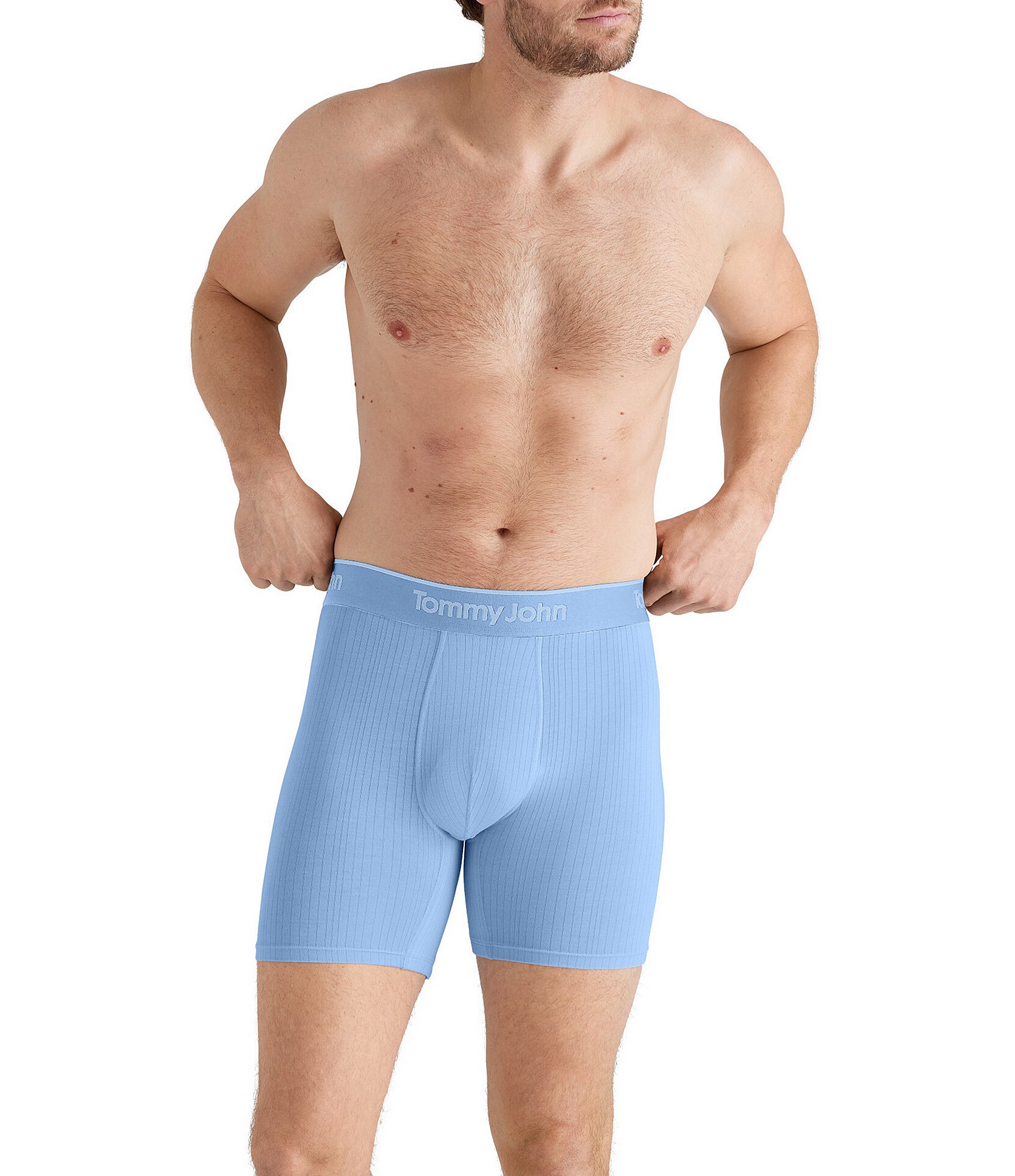 Tommy John Second Skin Lux Rib 4#double;Inseam Boxer Briefs 3-Pack