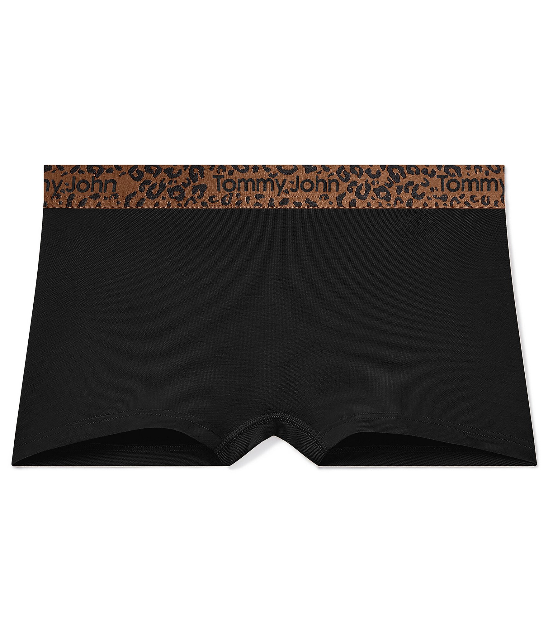 Tommy John Second Skin Solid With Leopard Print Boyshort Panty